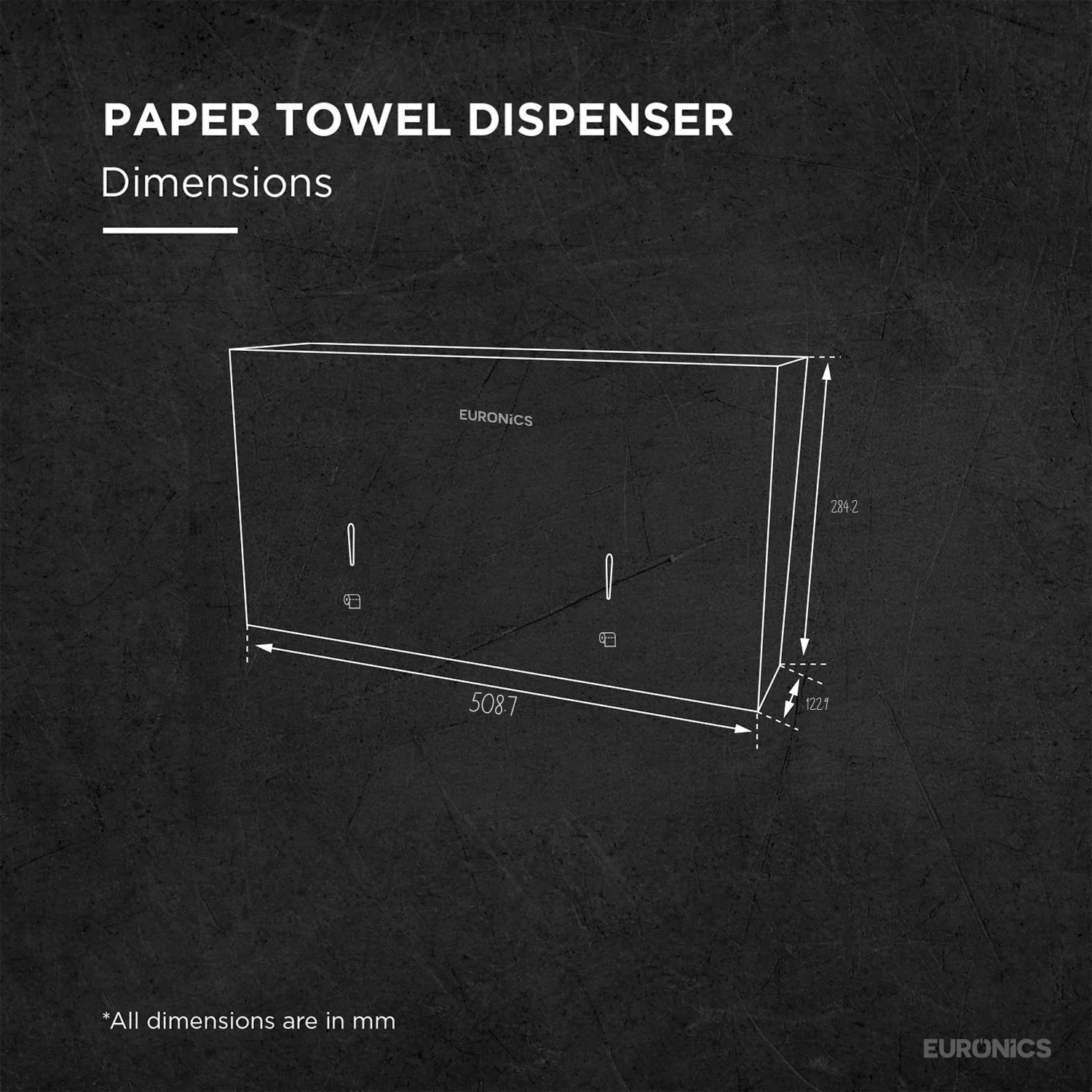 Image of EJ44 | Paper Towel Dispenser | Jumbo Roll Tissue Dispenser | Twin Roll | Stainless Steel