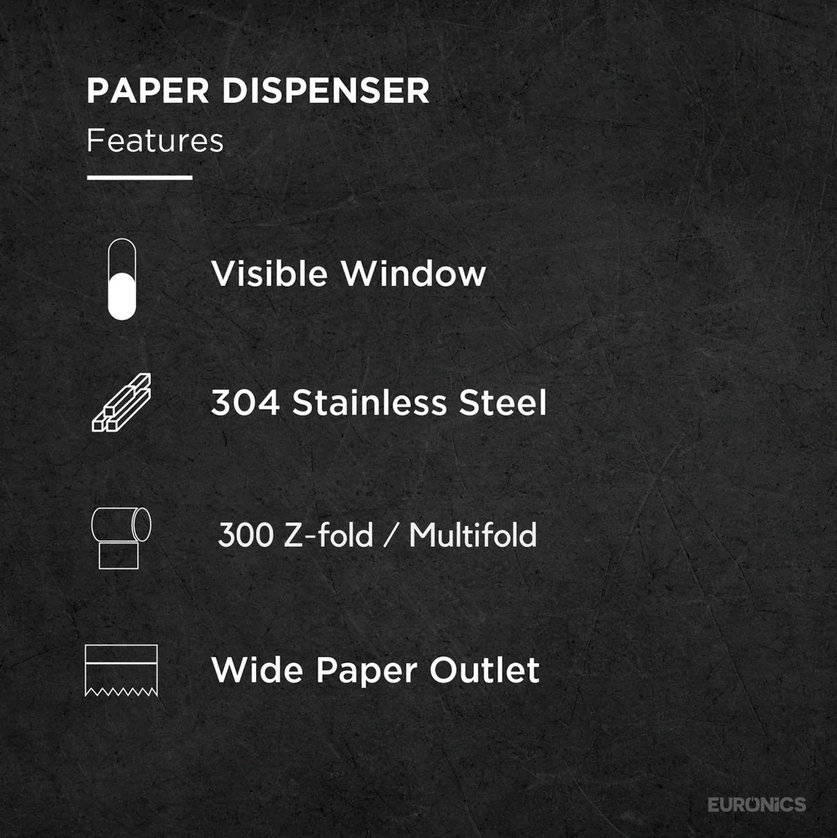 Trimax P2 | Paper Towel Dispenser | Stainless Steel | Premium
