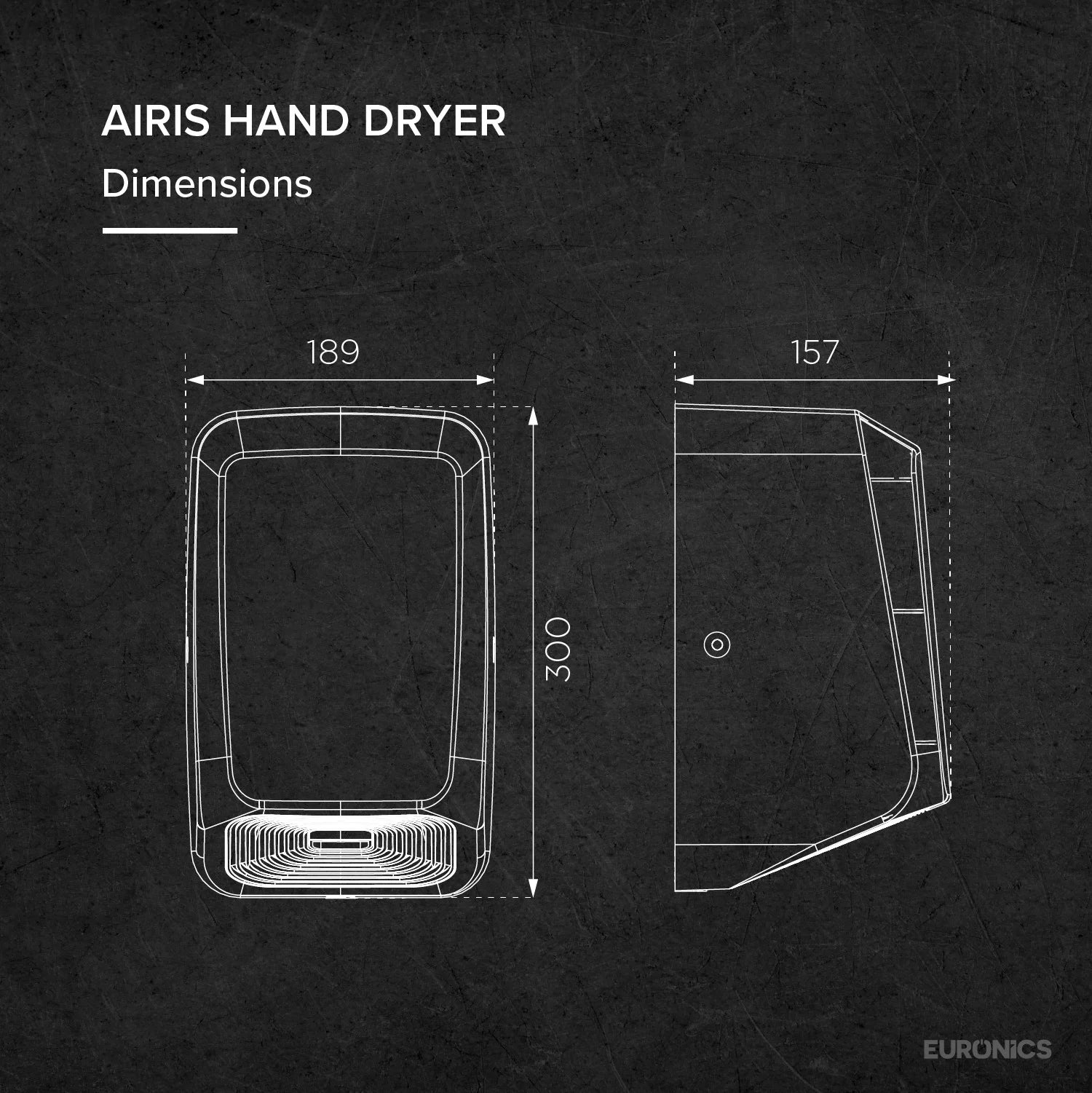 Image of AIRIS — ABS Plastic Automatic Hand Dryer for Commercial Washrooms