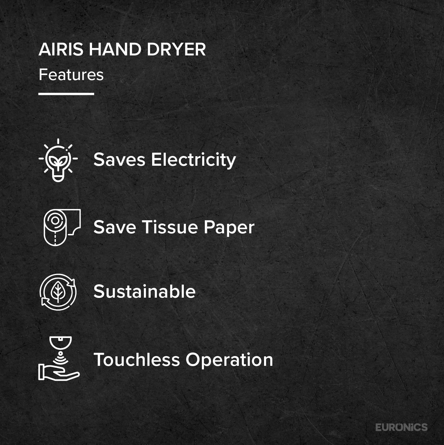 Image of AIRIS — ABS Plastic Automatic Hand Dryer for Commercial Washrooms
