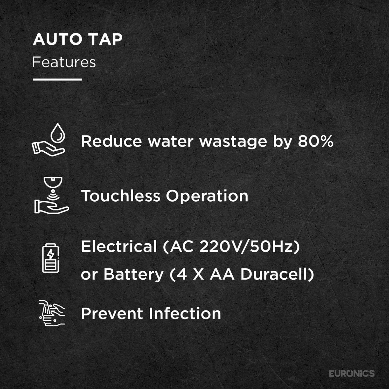 Image of Arctic — Auto Tap (Basin Mount)

Premium Basin-Mounted Sensor Faucet for Hygienic, Touch-Free Washroom Experiences