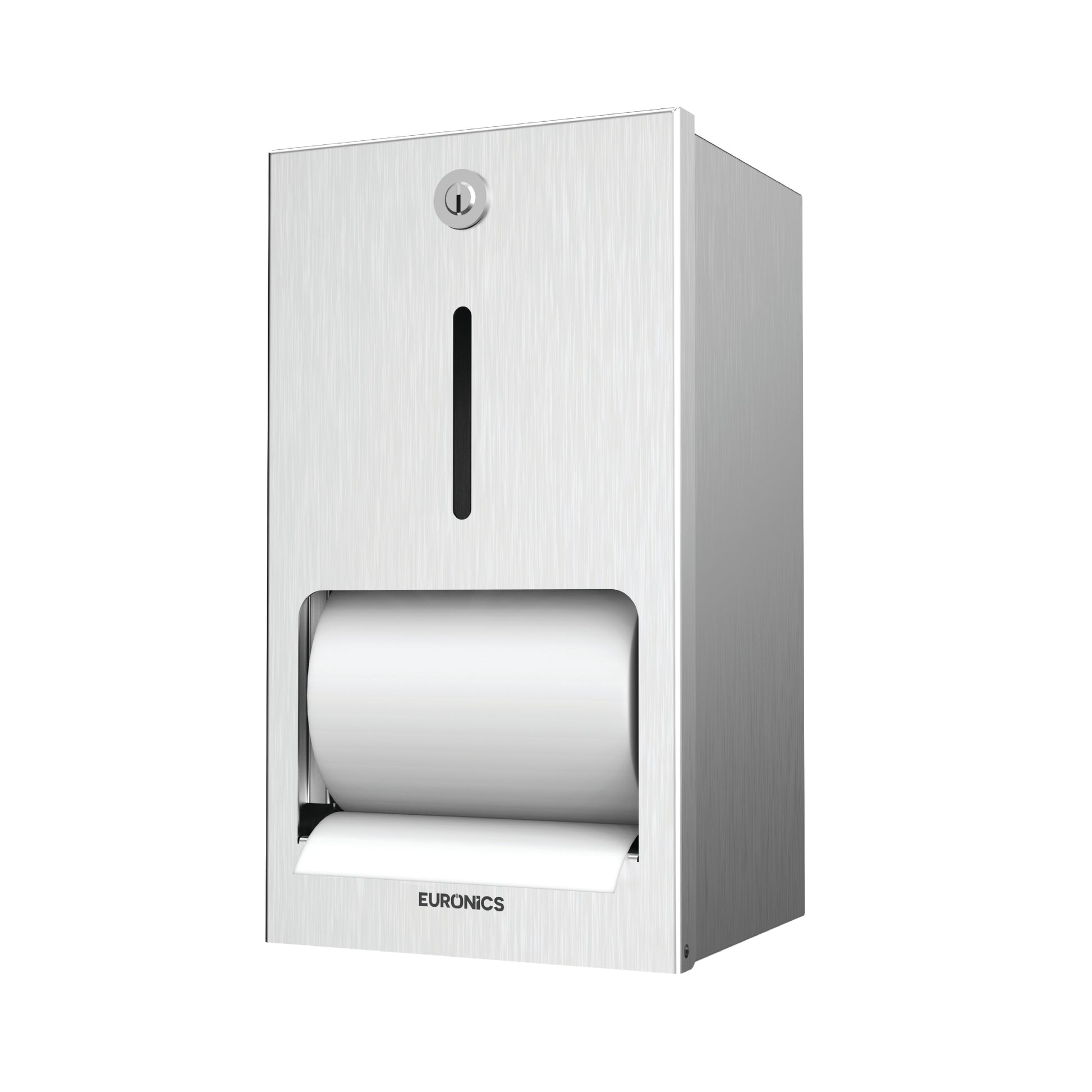 EPH88D Dual Toilet Paper Roll Dispenser – SS304, Lockable