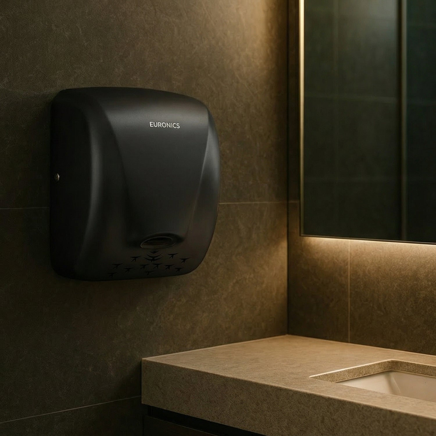 Image of EH210N | Automatic Hand Dryer  Compact Neutral-Finish Automatic Hand Dryer for Commercial Washrooms