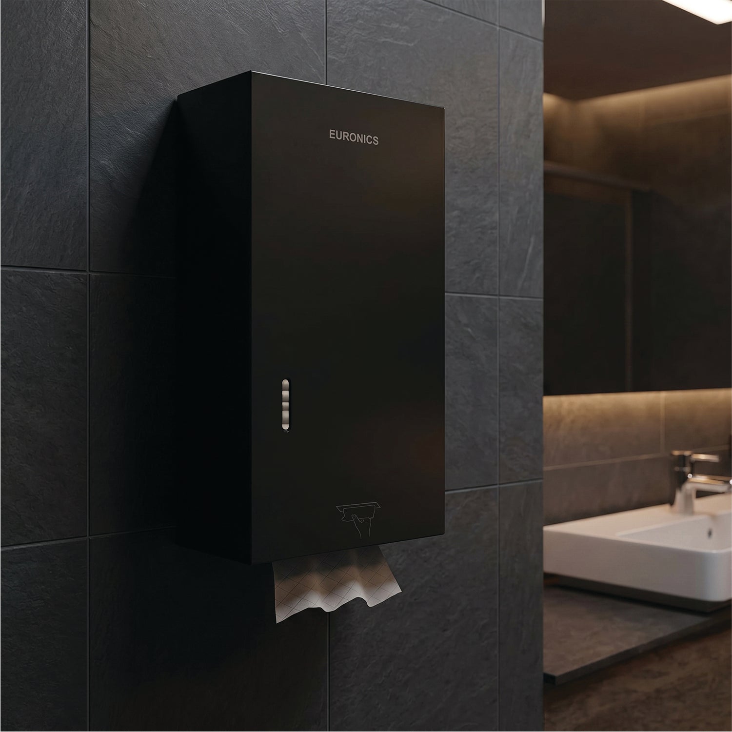 EHBT01 Stainless Steel Folded Tissue Dispenser for WC & Washroom Areas