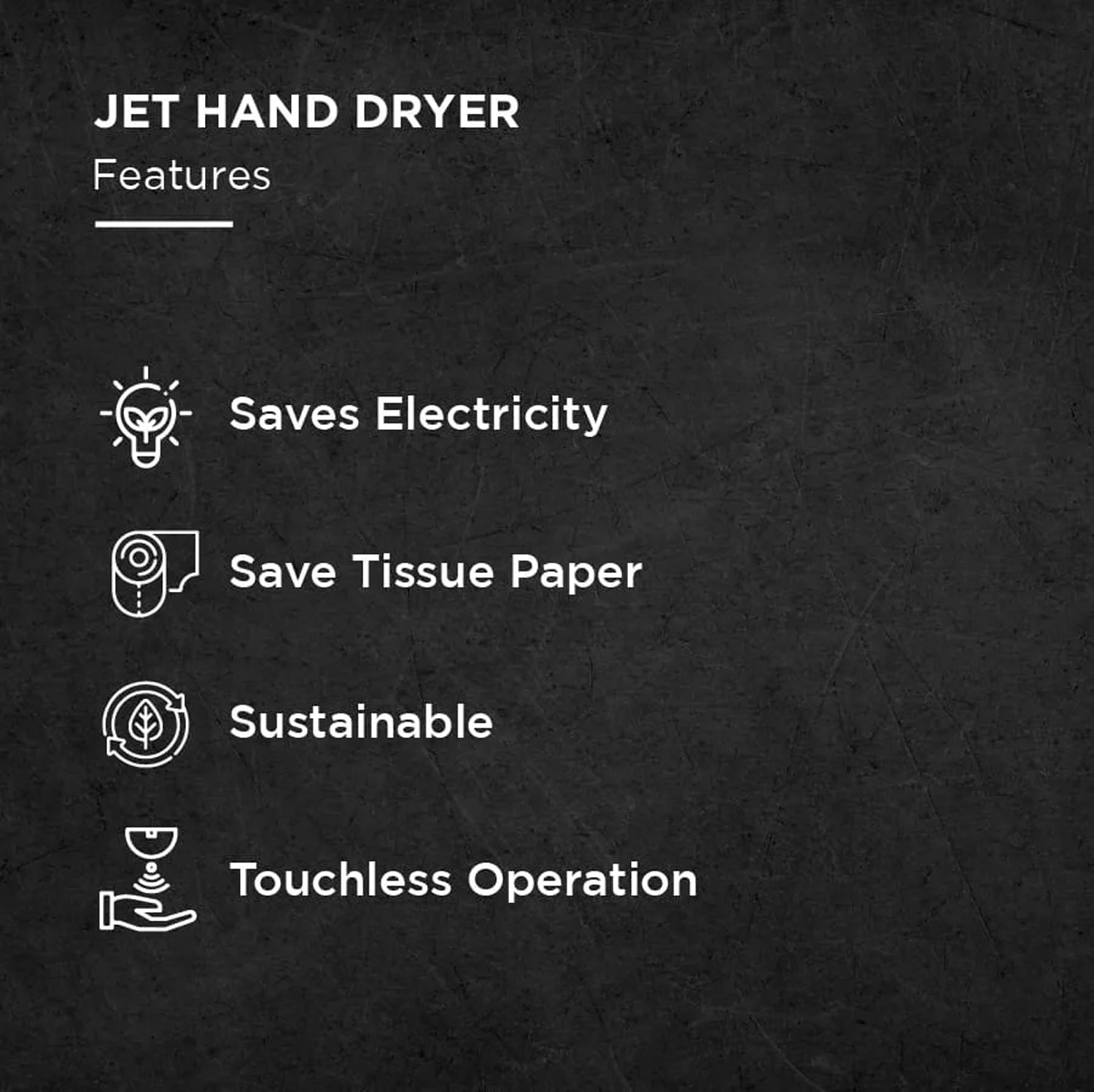 Image of EJD4N | Jet Automatic Hand Dryer (Brush Motor)  High-Performance Neutral-Finish Jet Automatic Hand Dryer for Commercial Washrooms