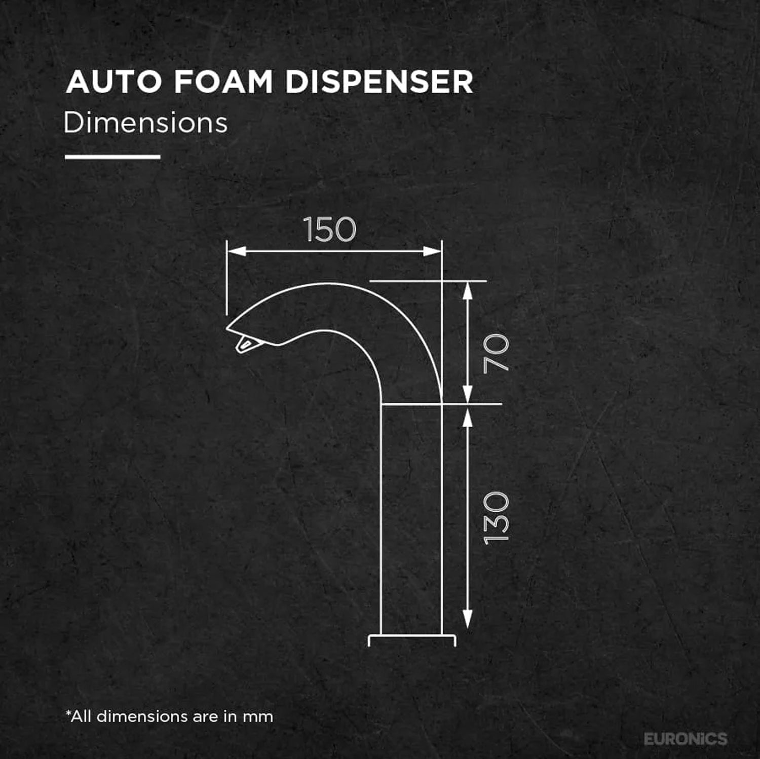 Image of FKSD8L — Auto Foam Soap Dispenser Touch-Free Counter Mounted Foam Dispenser for Commercial & Public Wash Areas