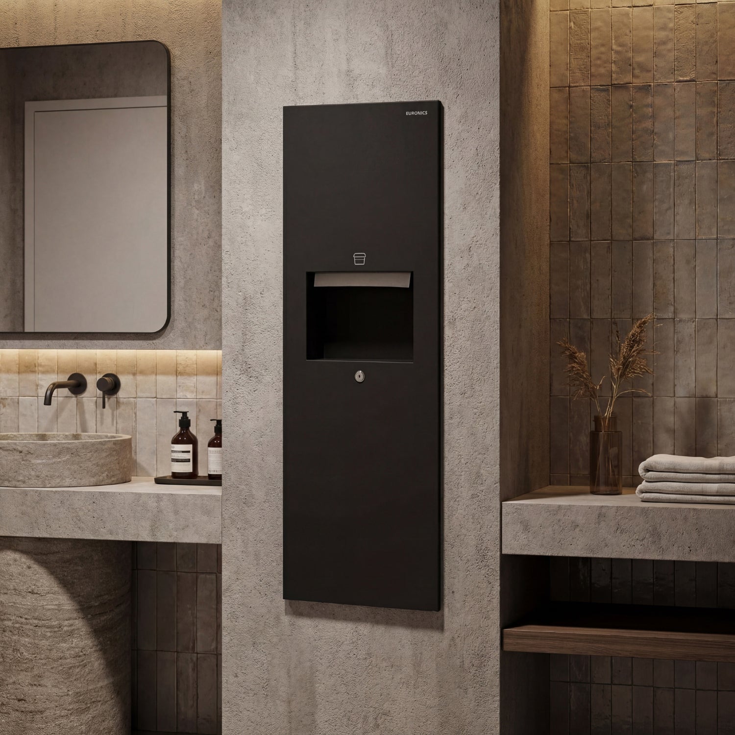 KPDN — Tissue Dispenser + Waste Receptacle - eur-BKPDN