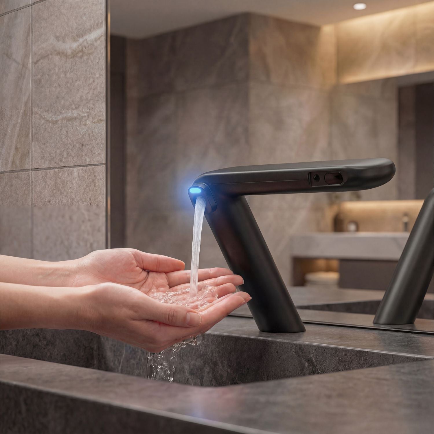 KSDT10 — Auto Tap + Auto Soap Compact Integrated Touch-Free Tap & Soap System for Commercial Washrooms - eur-BKSDT10