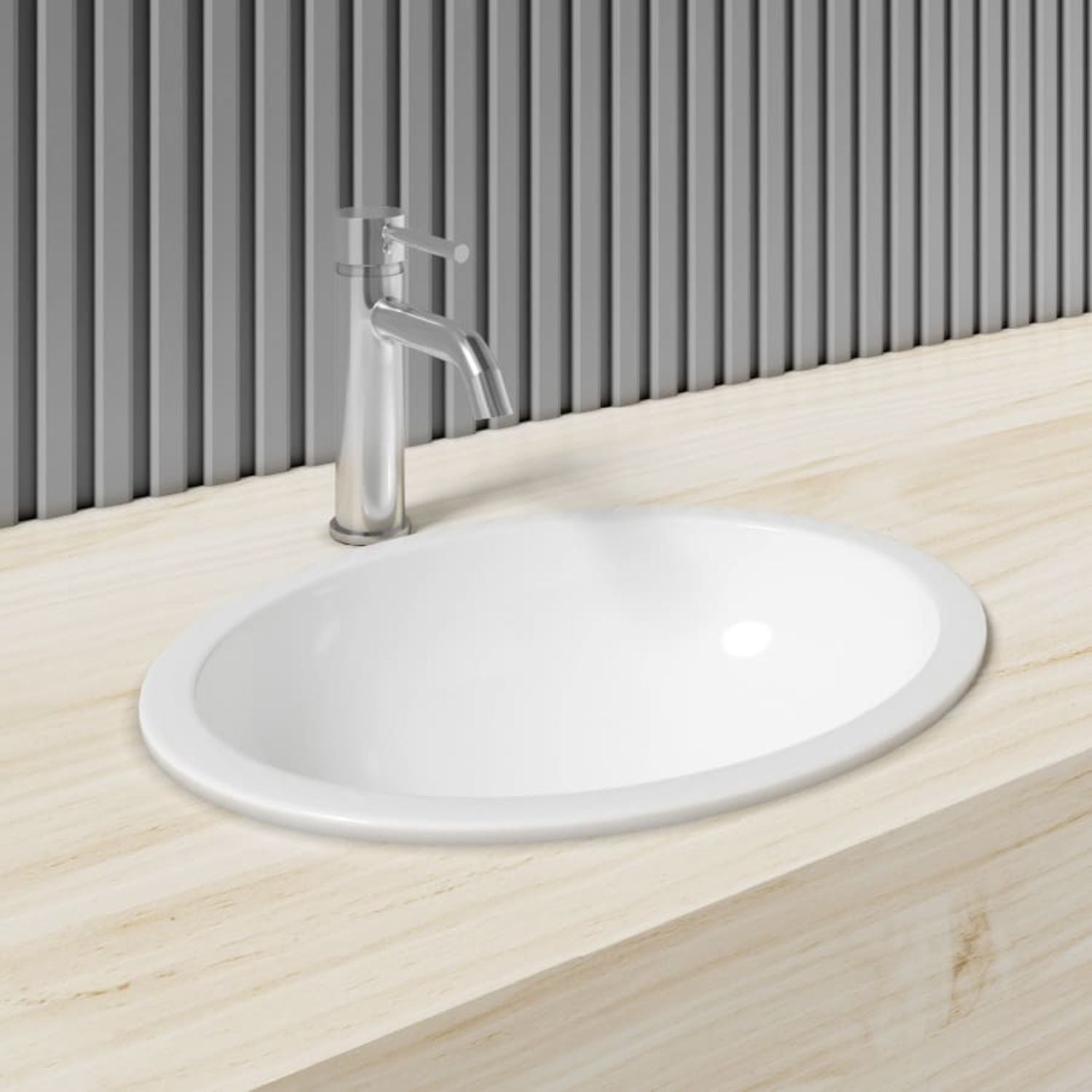 Under Counter Basin with Collar - eur-C008-WB
