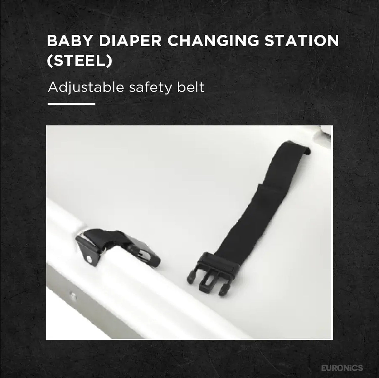 EDC3S Baby Diaper Changing Station (Steel) Wall-Mounted Stainless Steel Baby Diaper Changing Station for Commercial Washrooms