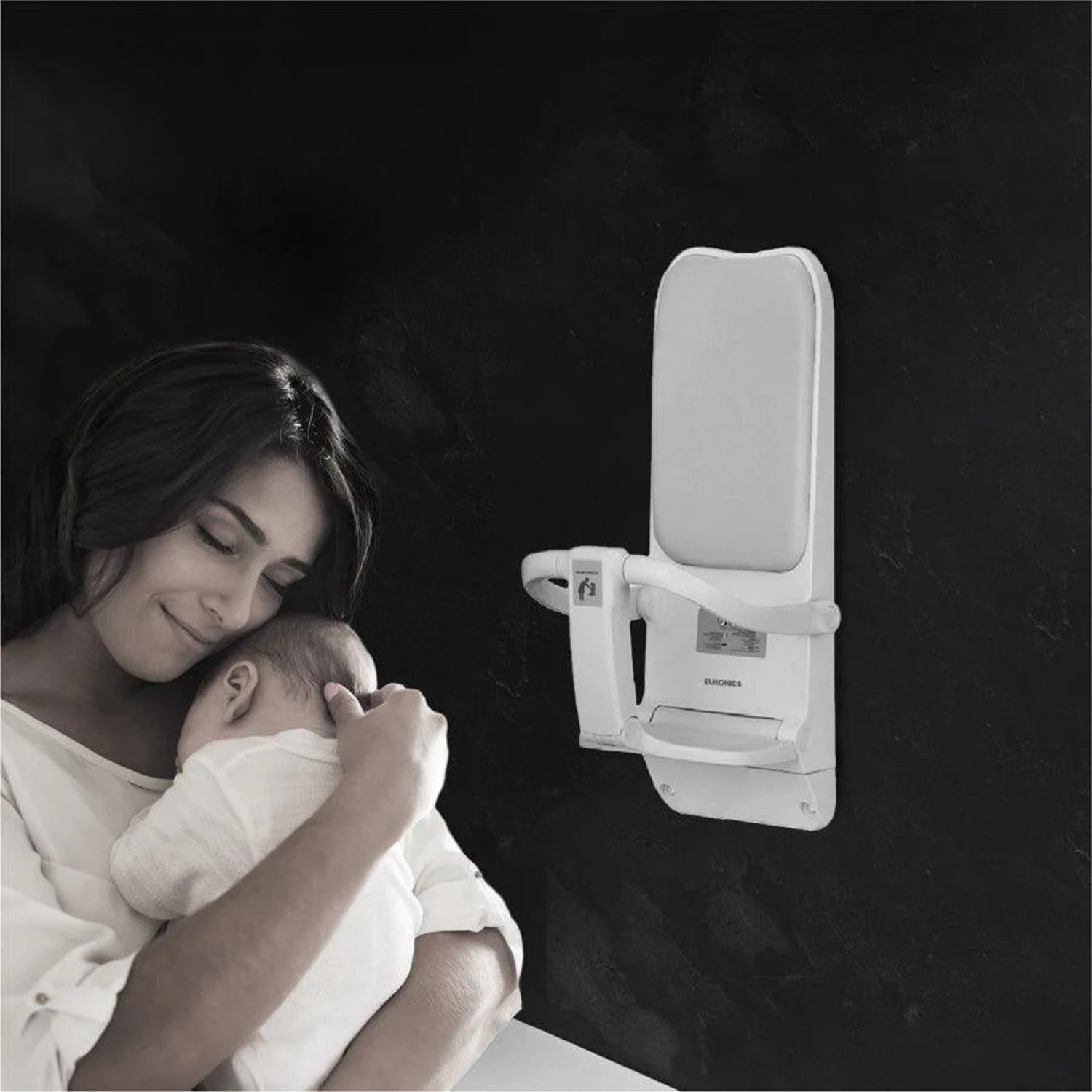 EDC5W Baby Protection Seat Wall-Mounted Baby Protection Seat for Commercial Washrooms