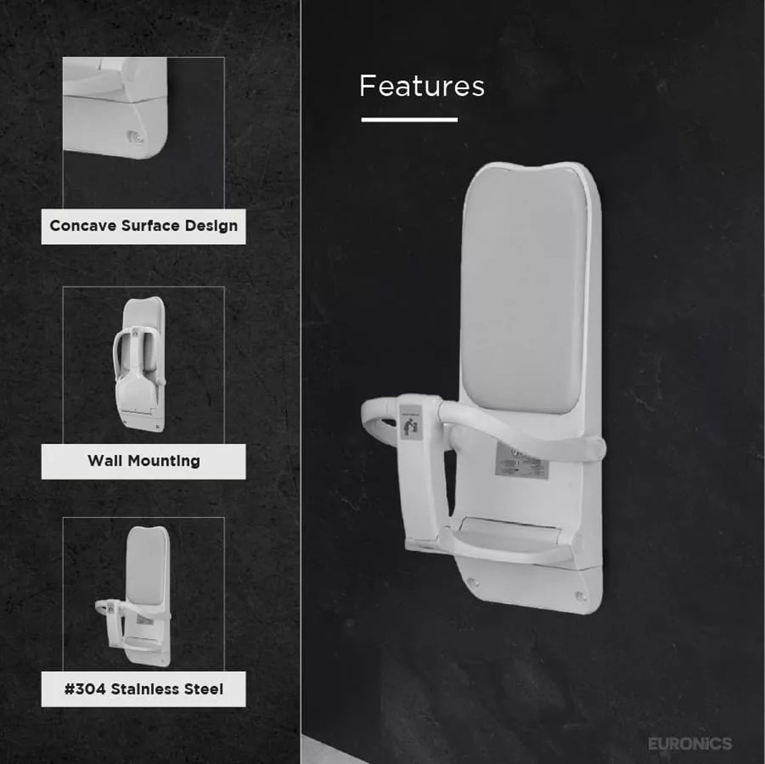 EDC5W Baby Protection Seat Wall-Mounted Baby Protection Seat for Commercial Washrooms