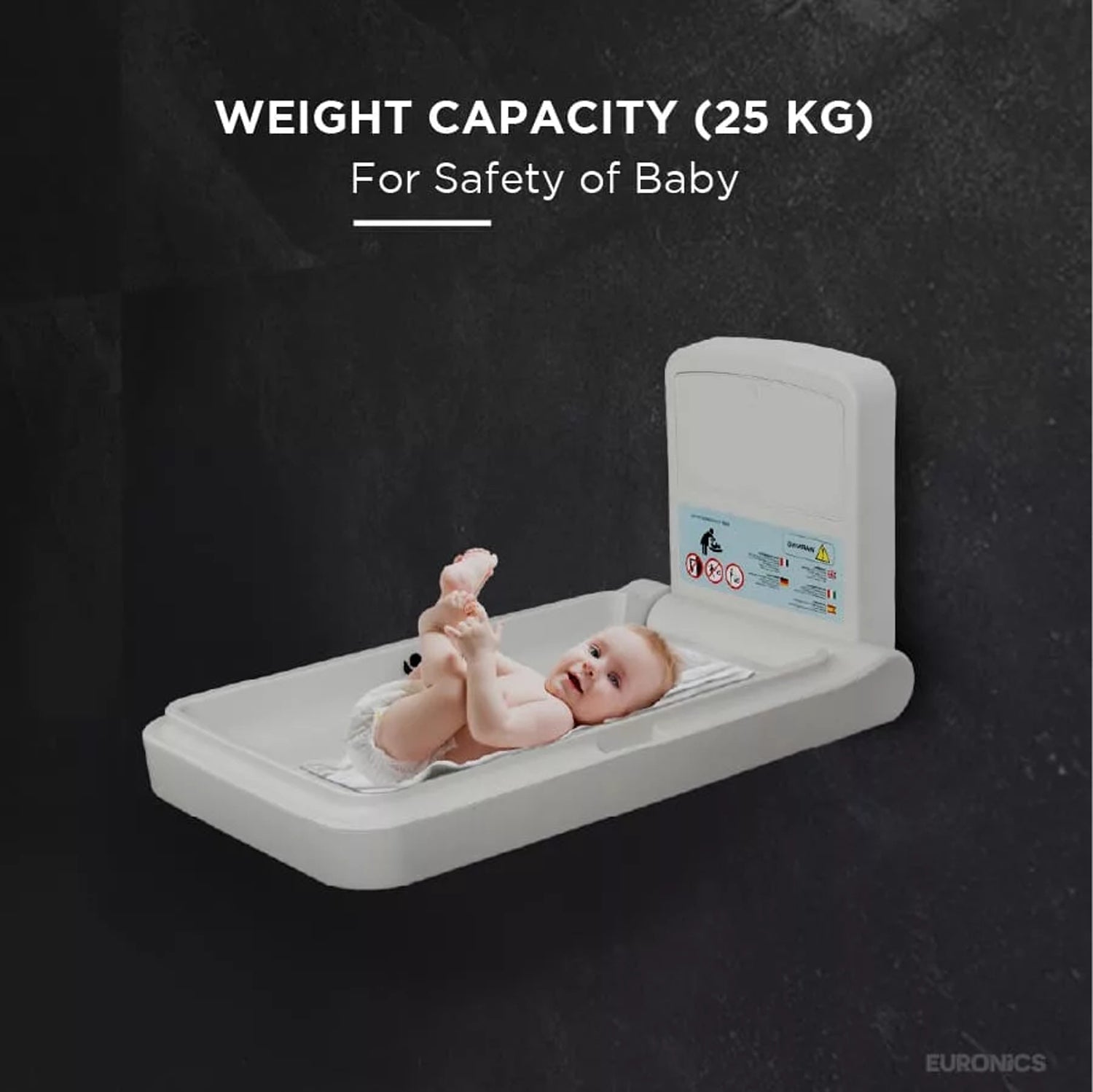 EDC6V Baby Diaper Changing Station Heavy-Duty ABS Baby Diaper Changing Station for Commercial Washrooms
