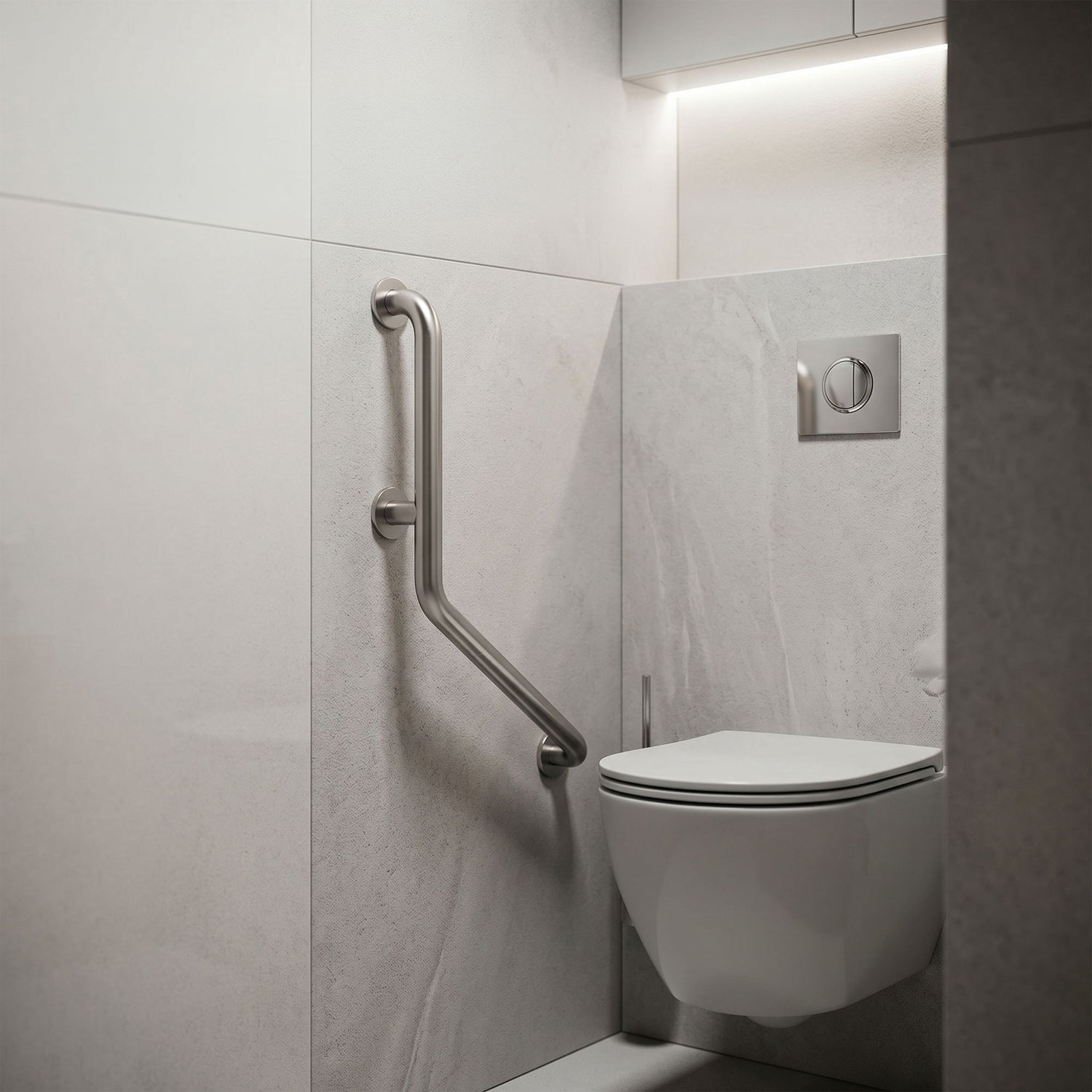 Image of EGR15 Compact Stainless Steel Disabled Grab Bar for WC Areas