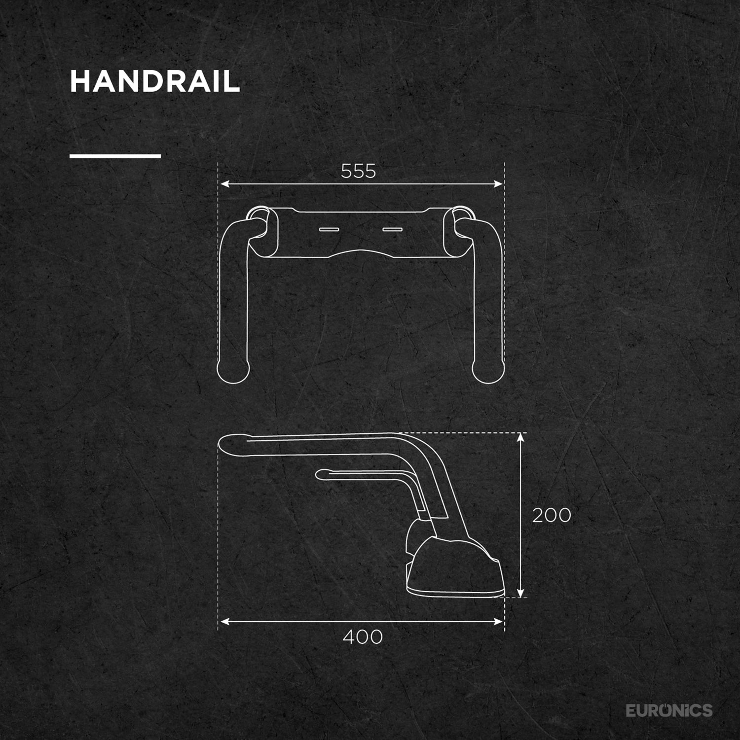 EGRH10 Foldable Toilet-Mounted Safety Rail with Anti-Skid Handrail
