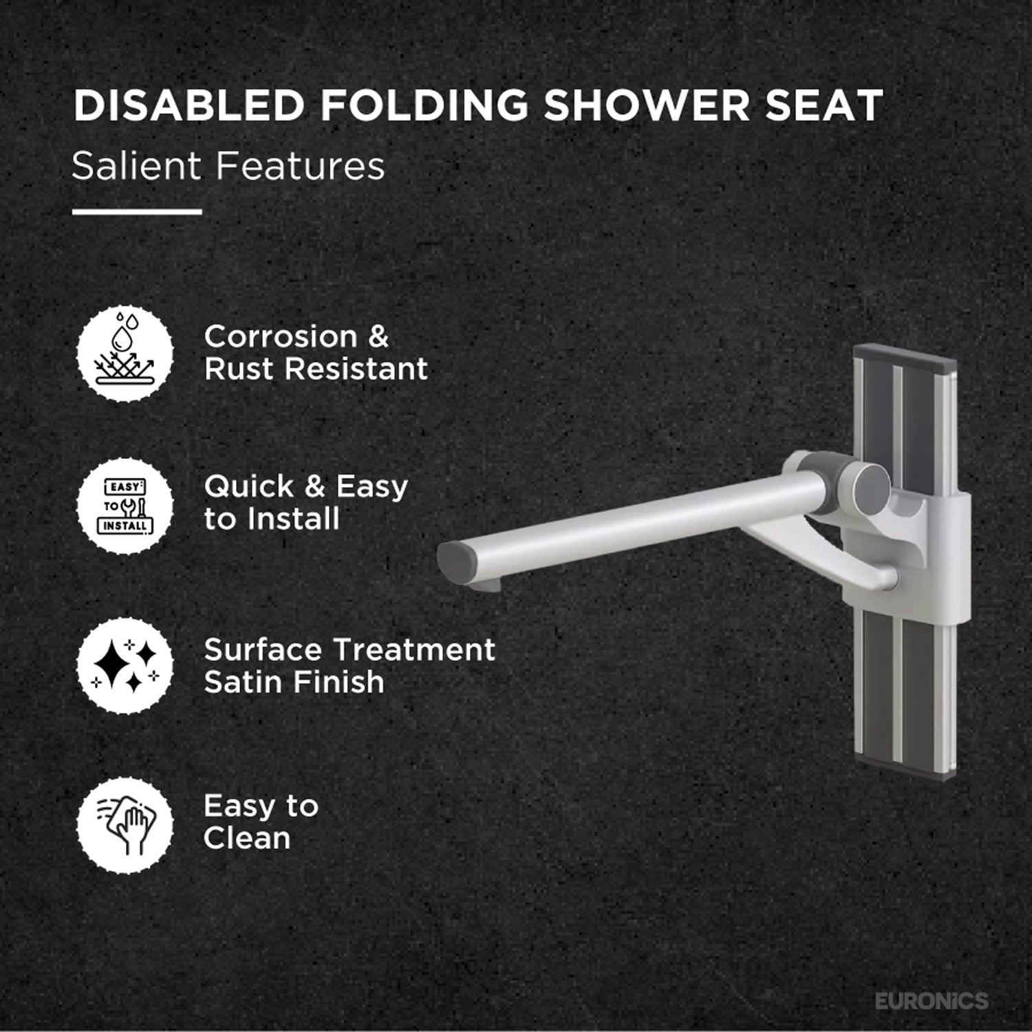 Image of Egrm11H Foldable & Height-Adjustable Wall-Mounted Support Arm