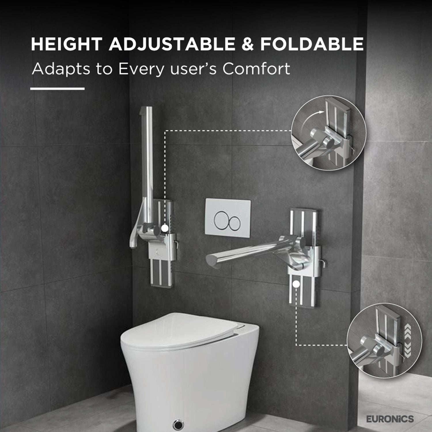 Egrm11H Foldable & Height-Adjustable Wall-Mounted Support Arm