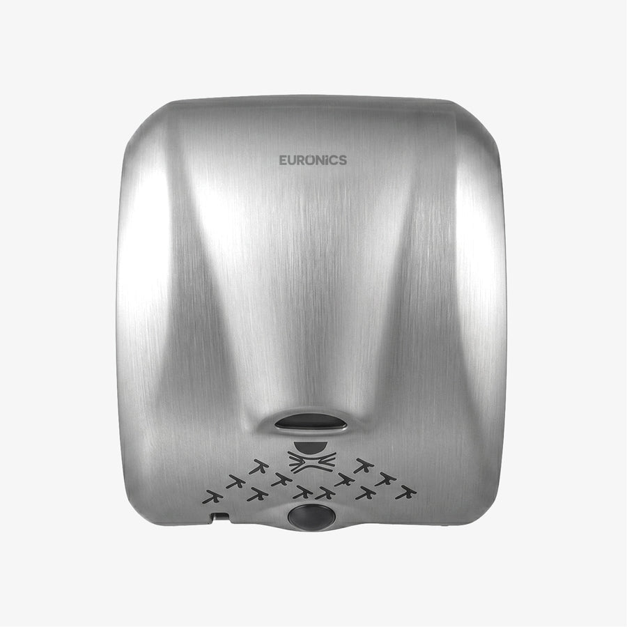 Image of Euronics Industries EH210N stainless steel hand dryer with a brush motor
