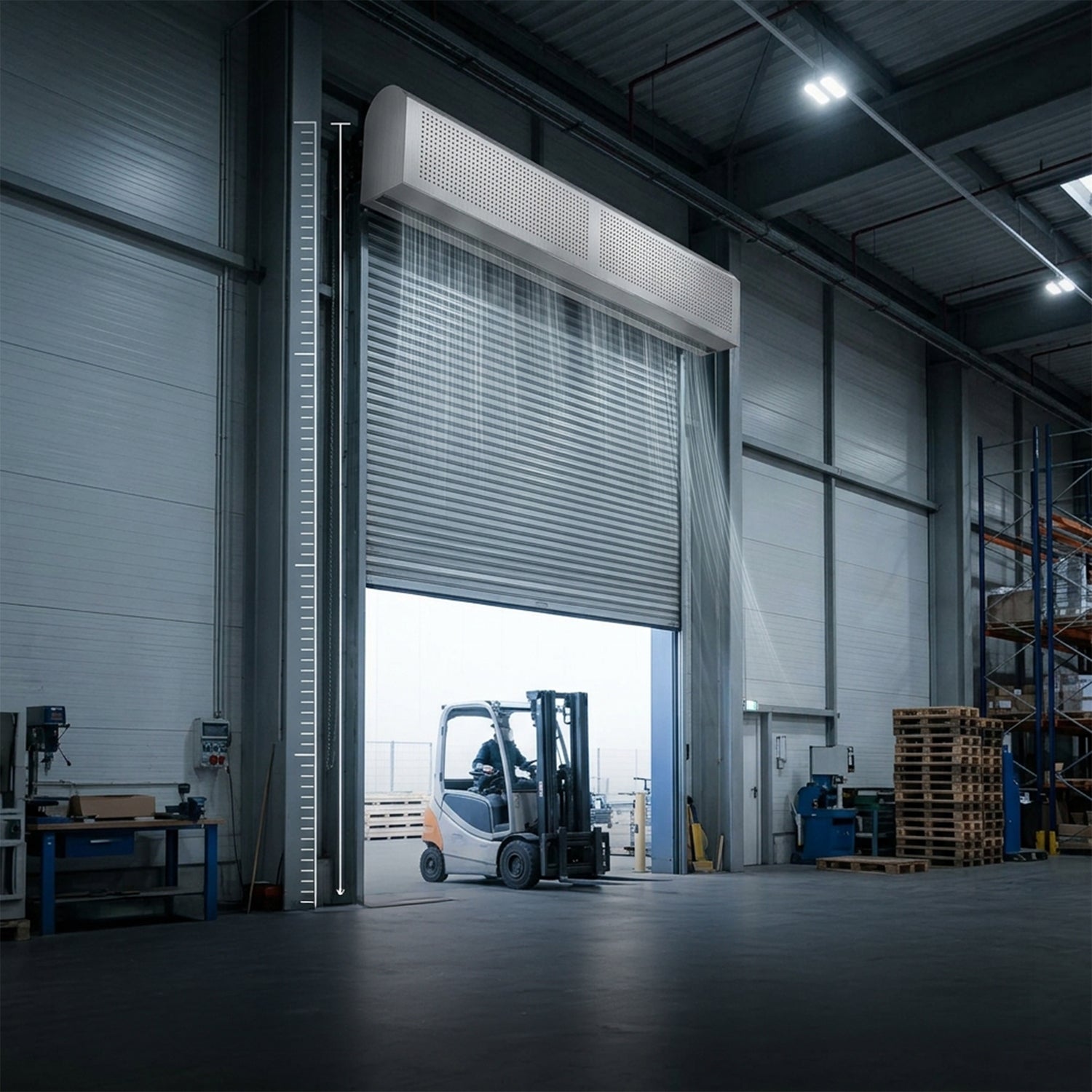 EIS 4 Industrial Air Curtain Series (Stainless Steel) Heavy-Duty Stainless Steel Industrial Air Curtains for High-Bay Entrances