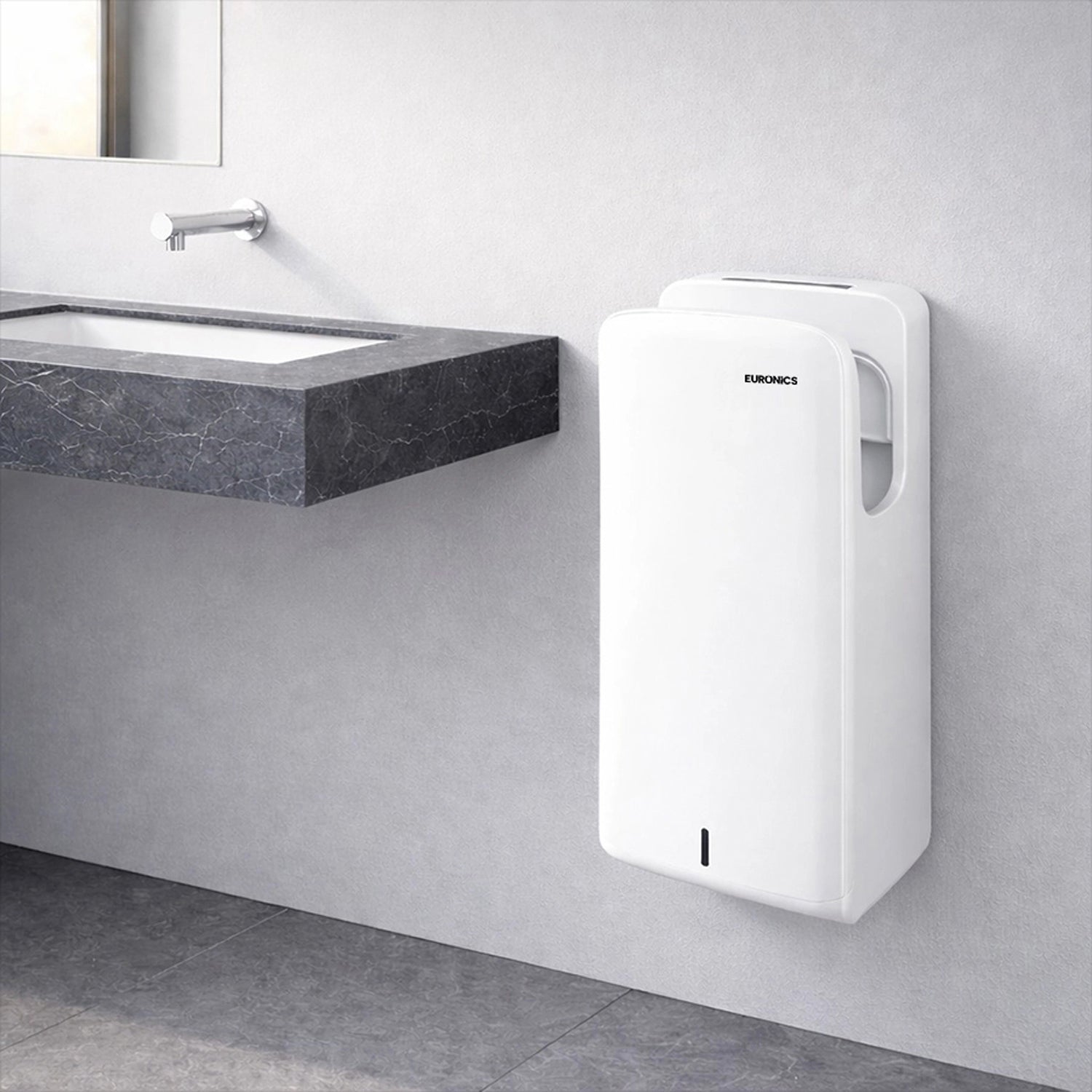 EJD4N | Jet Automatic Hand Dryer (Brush Motor)  High-Performance Neutral-Finish Jet Automatic Hand Dryer for Commercial Washrooms