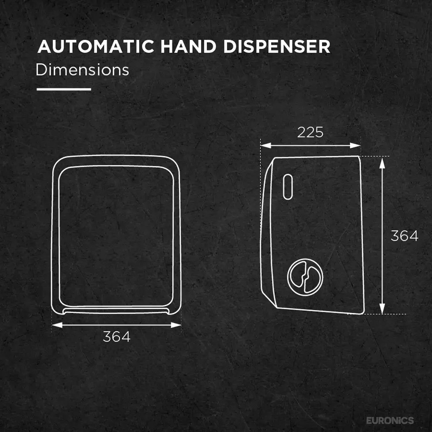 EP19 Automatic HRT Roll Dispenser with Adjustable Dispense Length