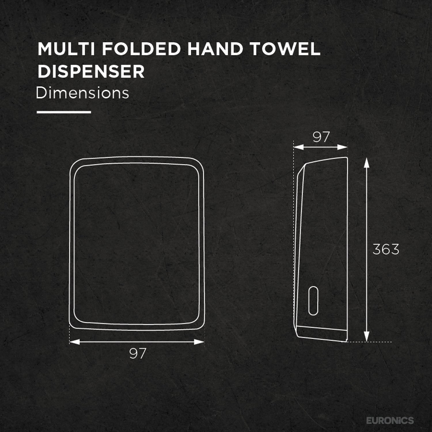 Image of EP23N Durable ABS Paper Towel Dispenser for Washbasin Areas
