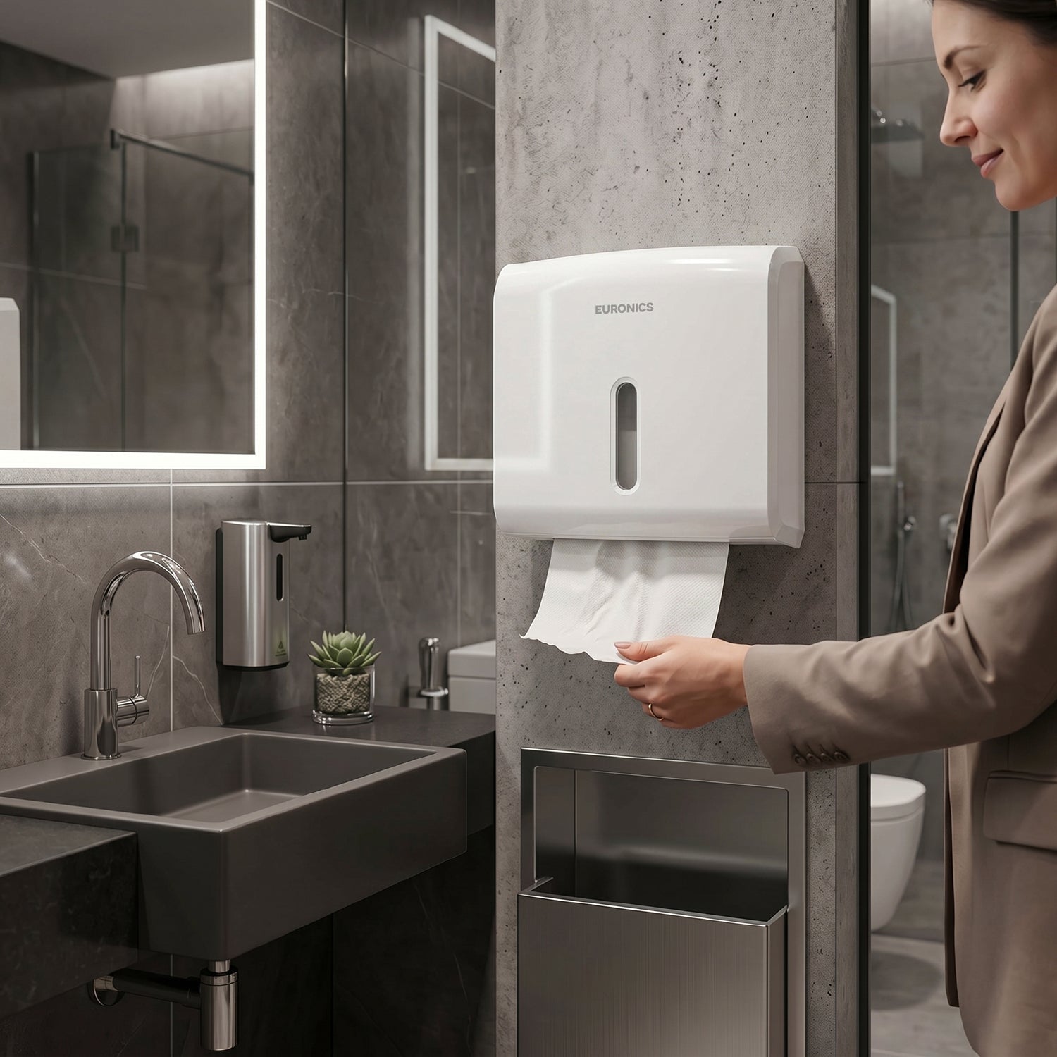 EP33 Compact ABS Paper Towel Dispenser for Washbasin Areas