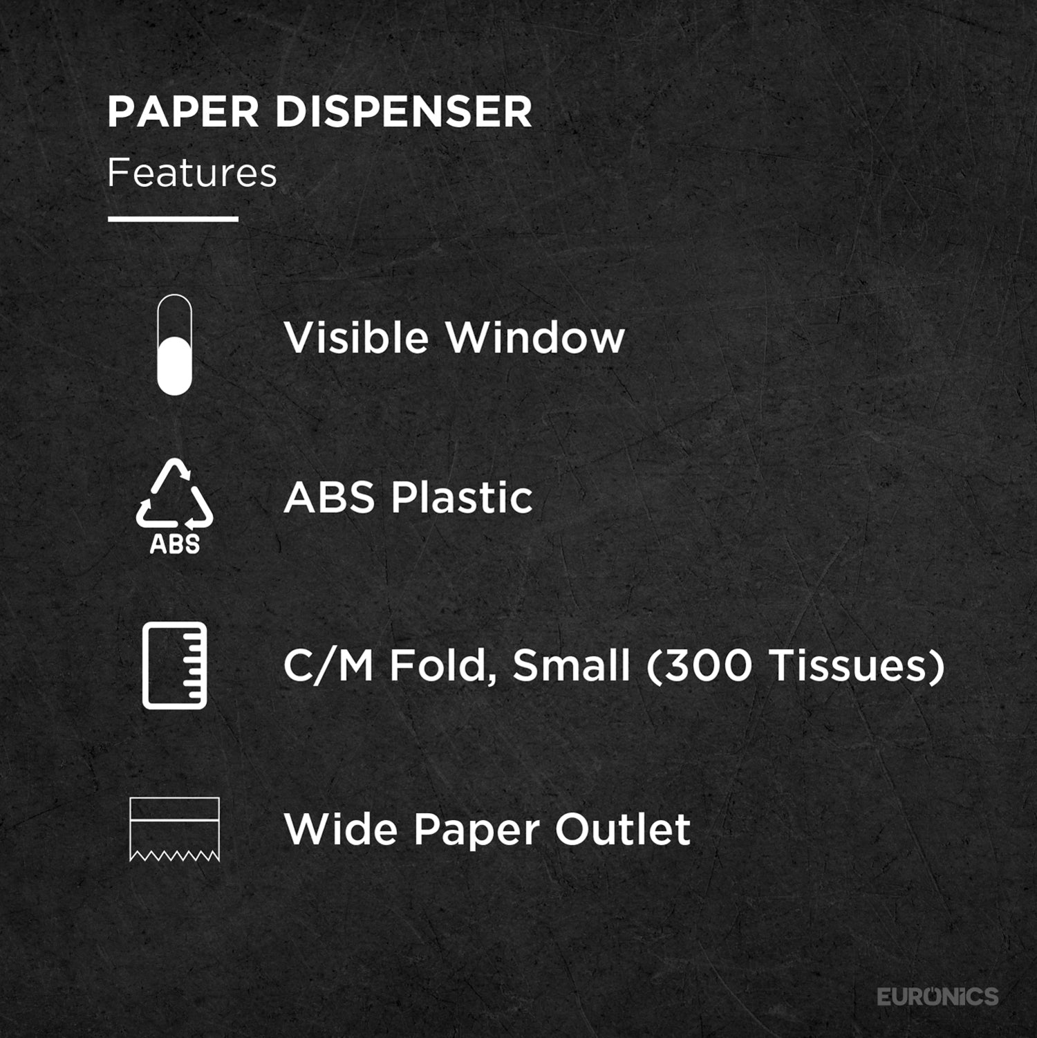 Image of EP33 Compact ABS Paper Towel Dispenser for Washbasin Areas