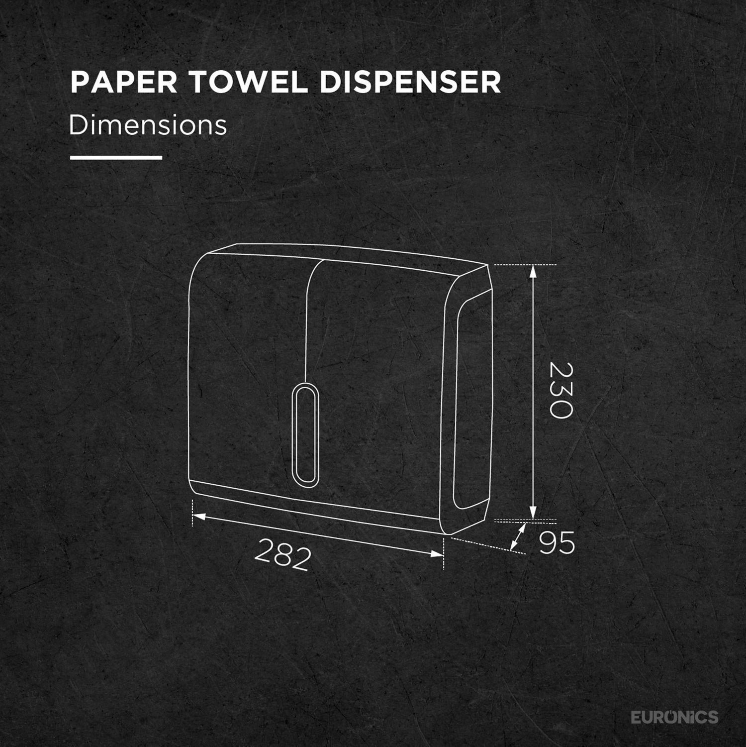 Image of EP33 Compact ABS Paper Towel Dispenser for Washbasin Areas