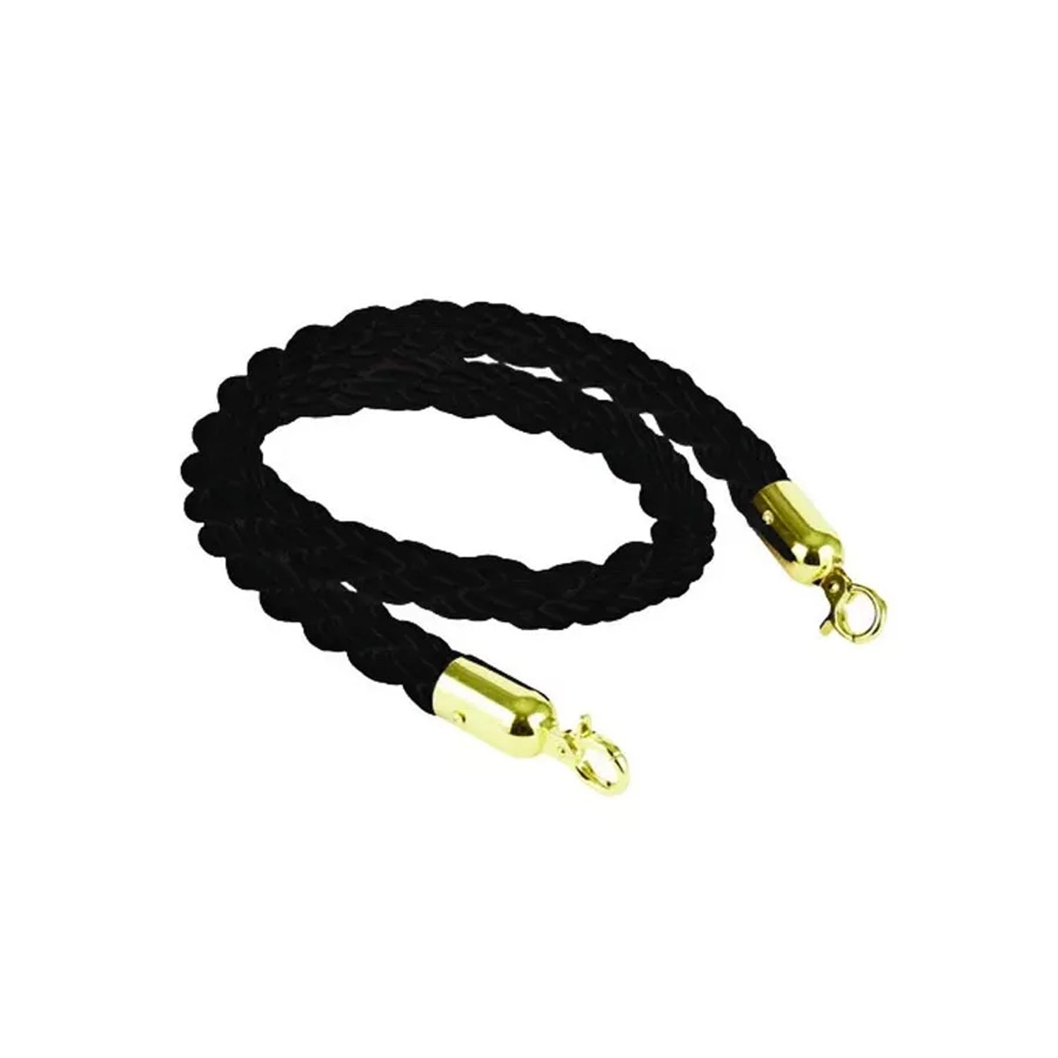 EQR2 Queue Manager – Twisted Rope Premium Twisted Velvet Rope with Golden Hooks for Classic Post Barriers - eur-EQR2