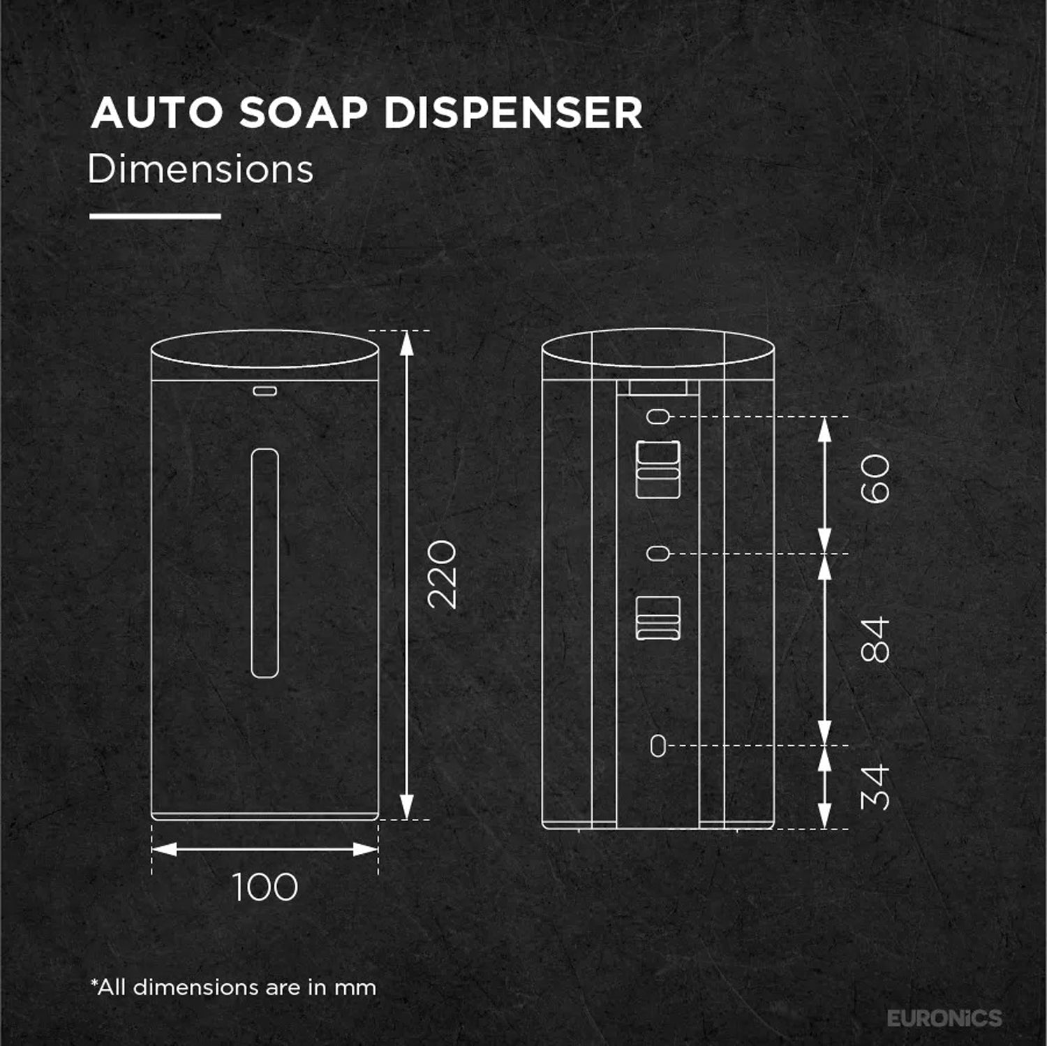 Image of ES80A — Auto Soap Dispenser Touch-Free Soap Dispenser for Commercial & Public Washrooms