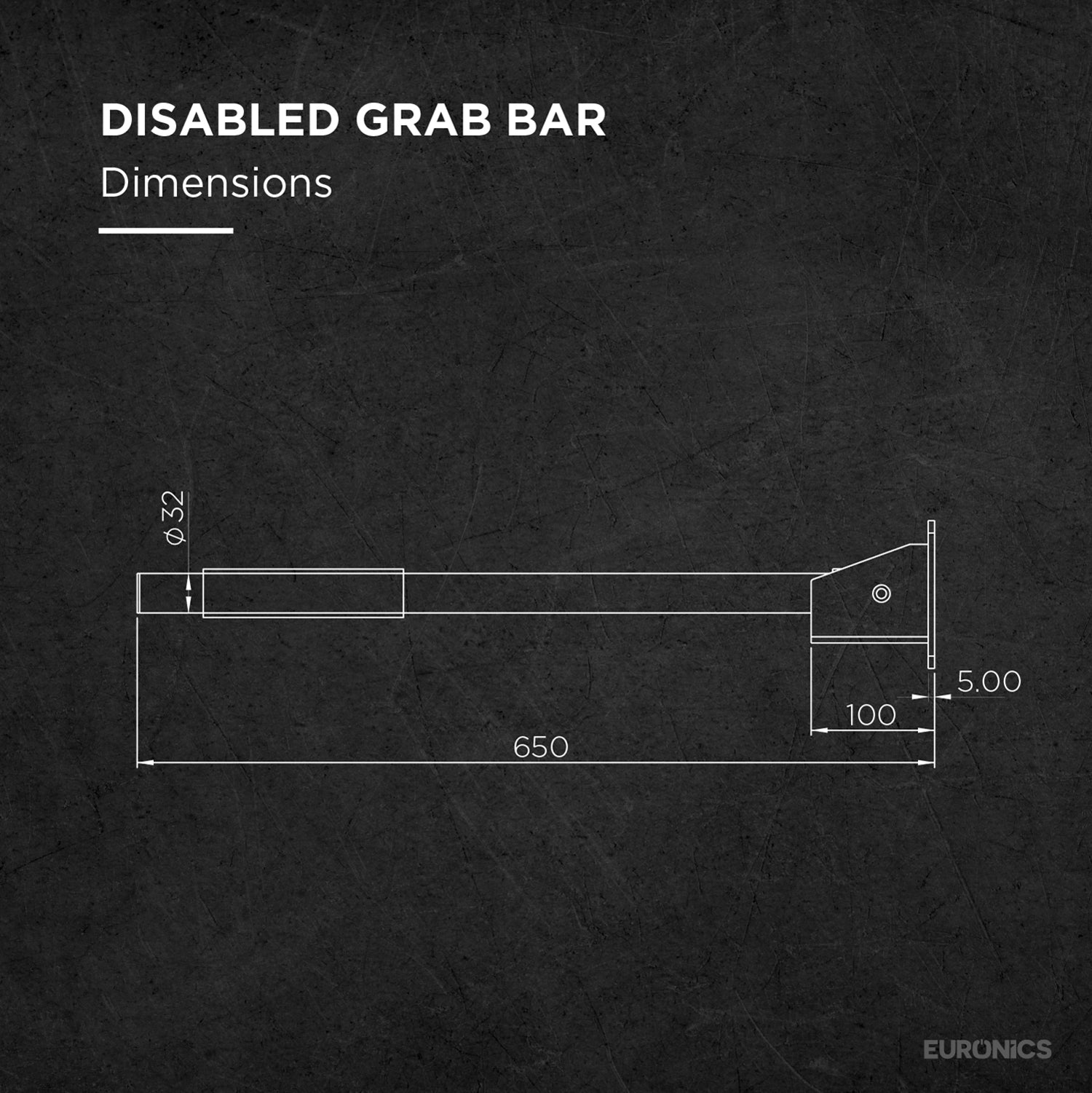 Image of ESGR30S Foldable Wall-Mounted Grab Bar – Stainless Steel 304