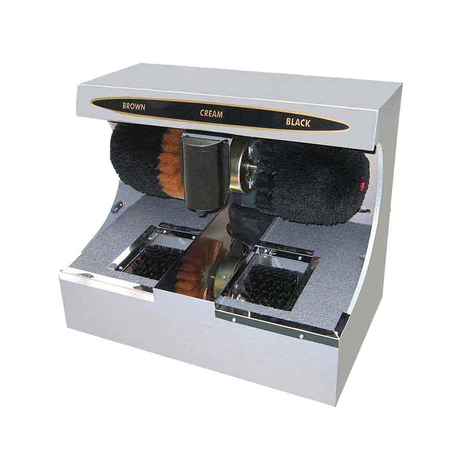 Euronics ESM4 Automatic Shoe Polisher with Sole Cleaner – Stainless Steel Touch-Free Shoe Shining Machine for Commercial Spaces, Offices & Hotels