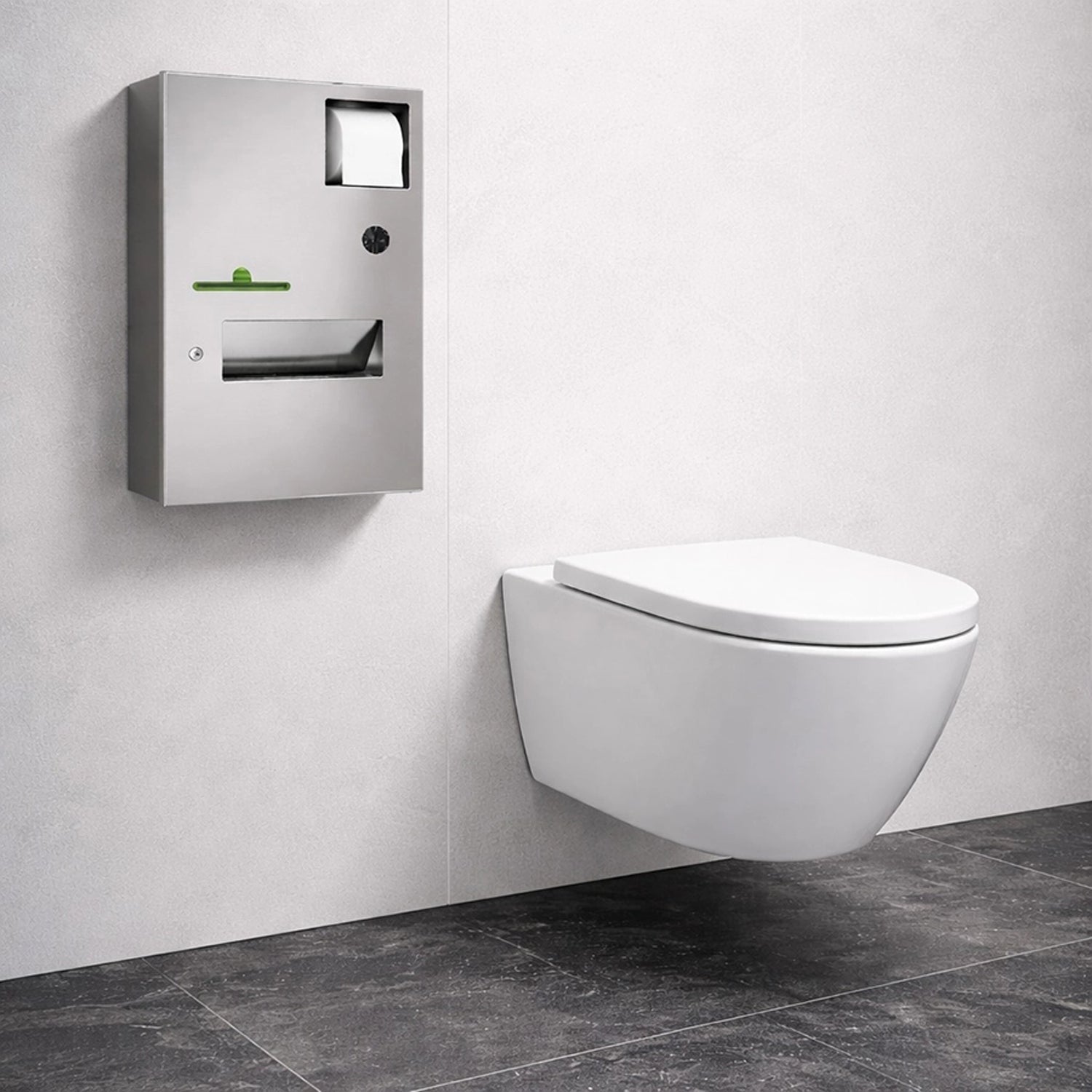 ESN04B Sanitary Napkin Hygiene Panel (4-in-1) Integrated Menstrual Hygiene & Waste Management Solution for Commercial Washrooms