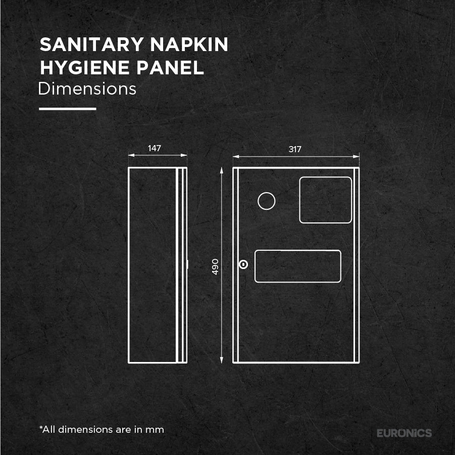 ESN-3 | Sanitary Napkin Hygiene Panel (3in1) Wall Mount