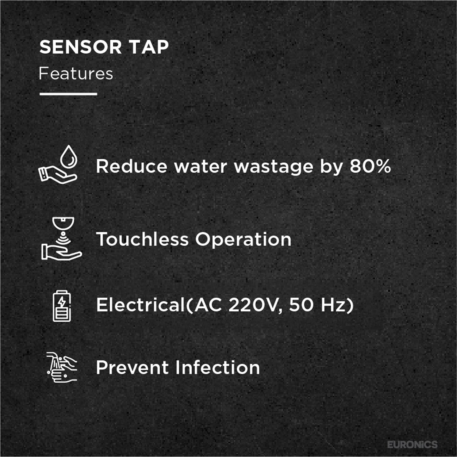Image of Euronics ET02HC automatic basin-mounted sensor tap