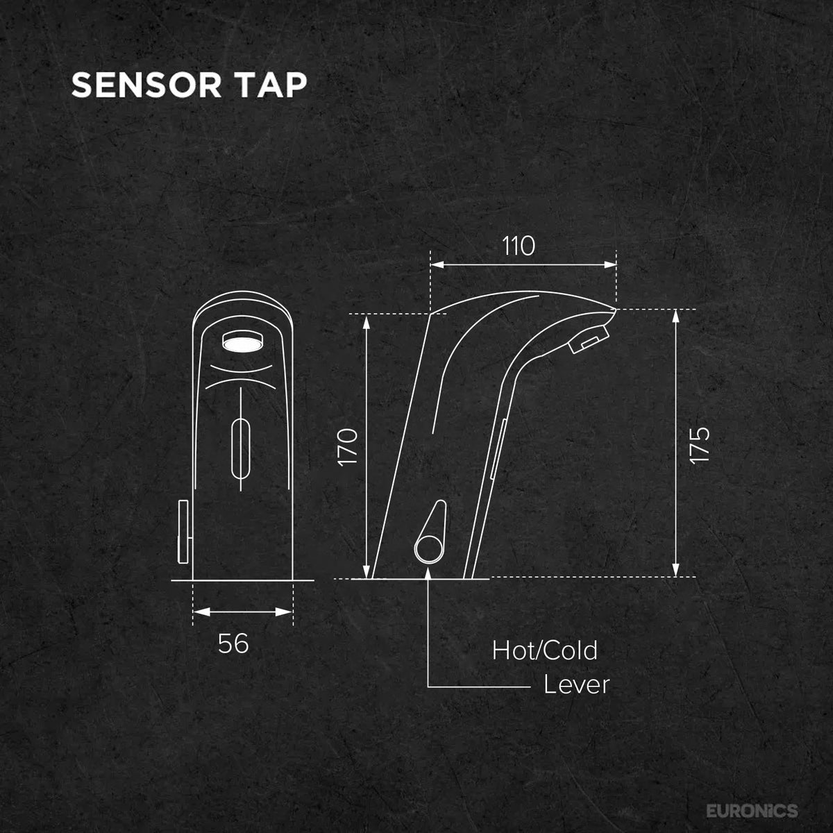 Euronics ET02HC automatic basin-mounted sensor tap