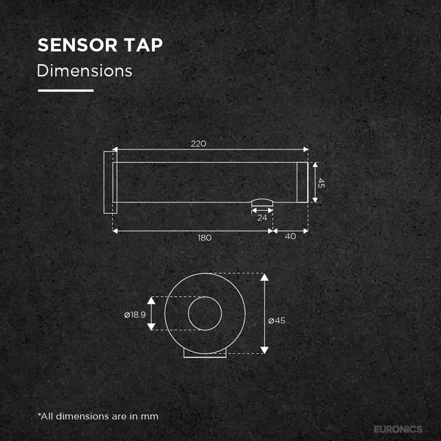 Image of ET17E Automatic Sensor Faucet with Chrome Finish