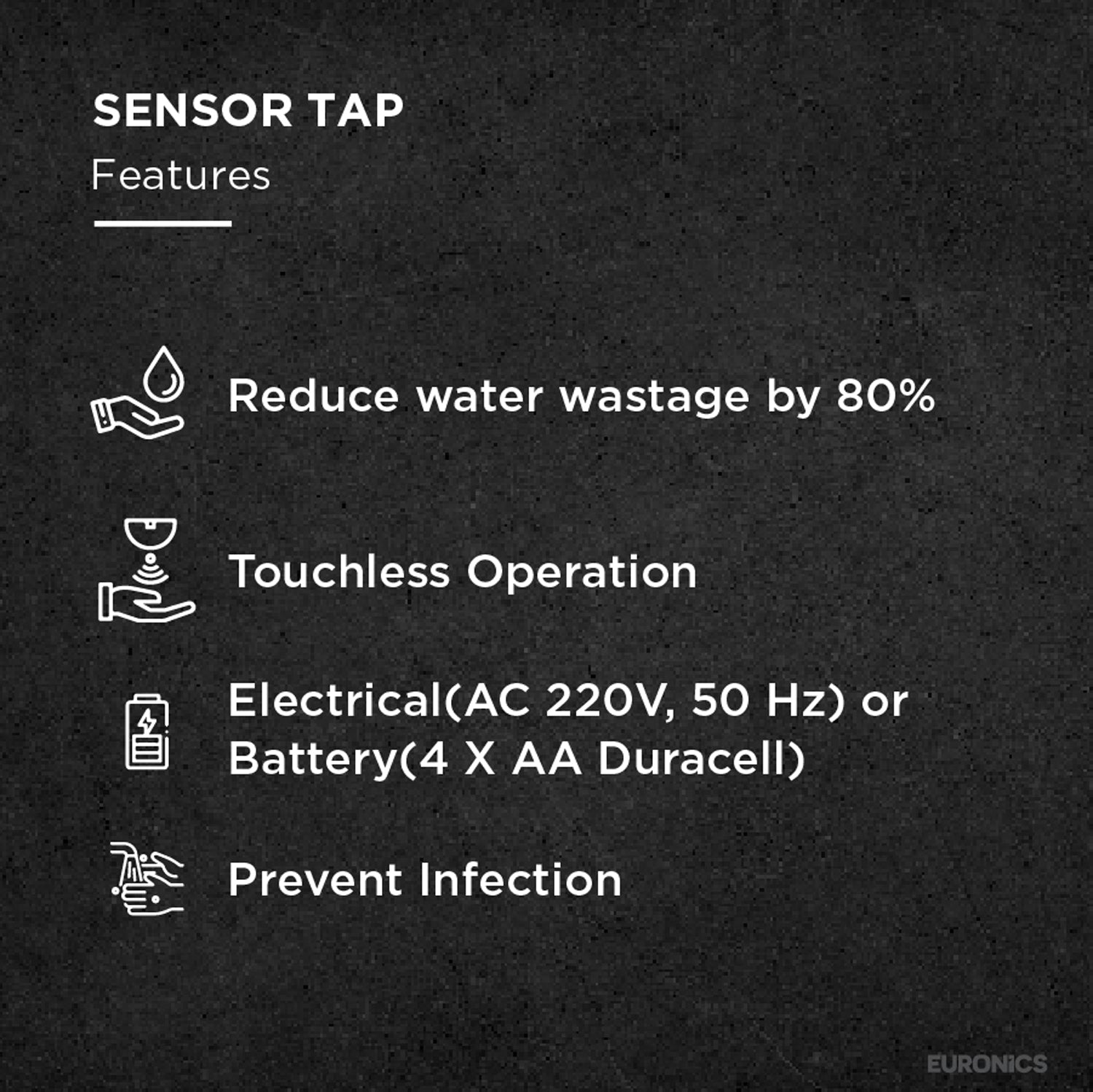 Image of ET18BE Dual-Power Automatic Sensor Faucet with Chrome Finish