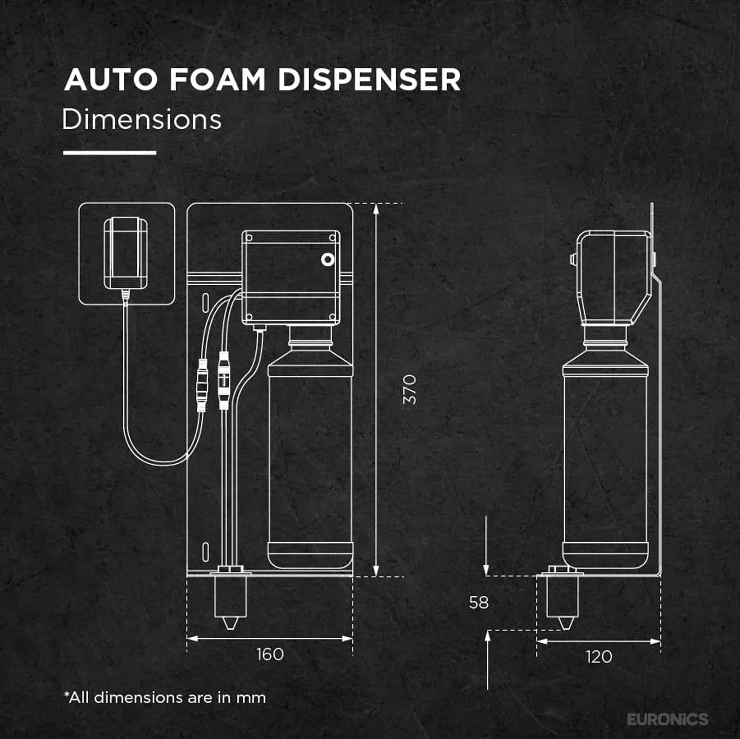 Image of FBSD — Auto Foam Soap Dispenser Touch-Free Behind Mirror Foam Dispenser for Commercial & Public Wash Areas