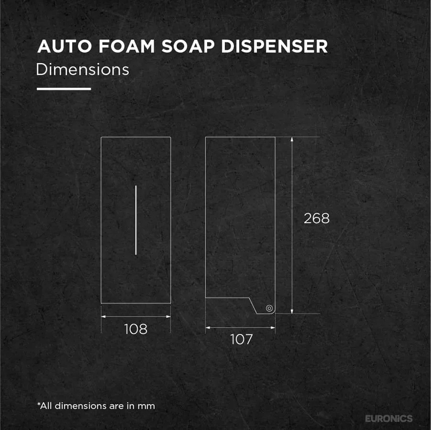 FES82F — Auto Foam Soap Dispenser Touch-Free Foam Soap Dispenser for Commercial & Public Washrooms