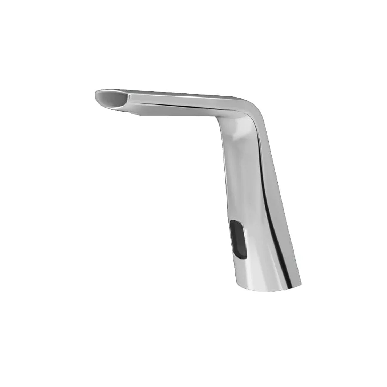 Image of Modern chrome automatic soap dispenser for washroom hygiene and convenience