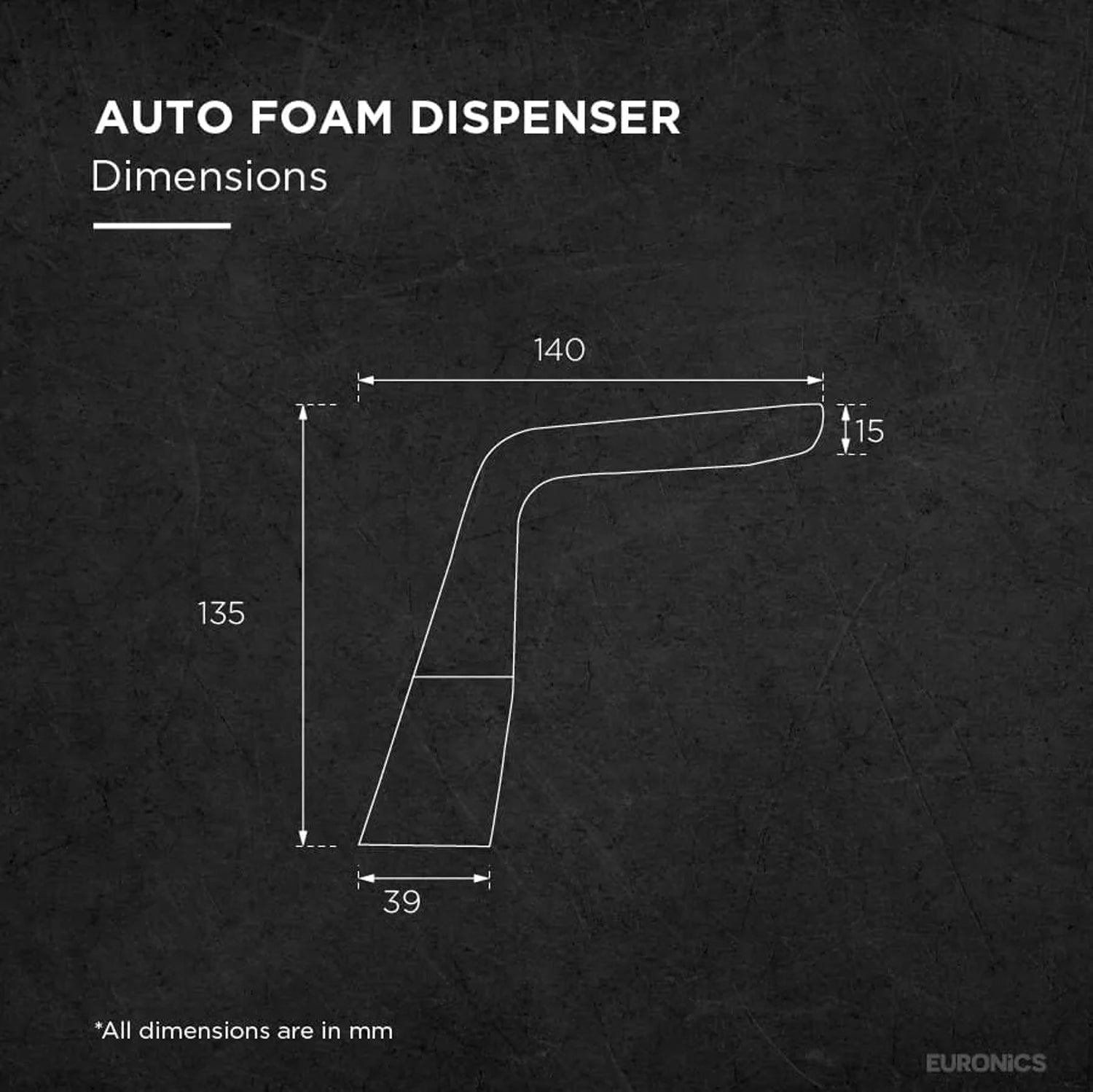 FKSD14 — Auto Foam Soap Dispenser Compact Touch-Free Foam Soap Dispenser for Commercial Wash Areas
