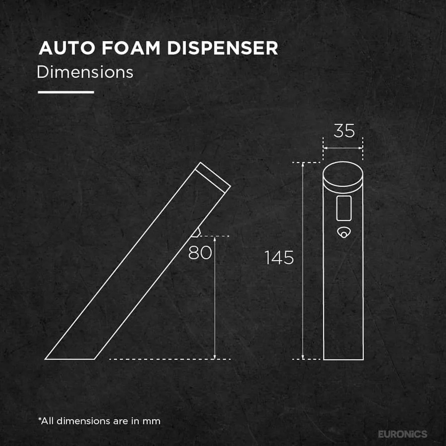 FKSD15 — Auto Foam Soap Dispenser Touch-Free Basin Mounted Foam Dispenser for Commercial & Public Wash Areas