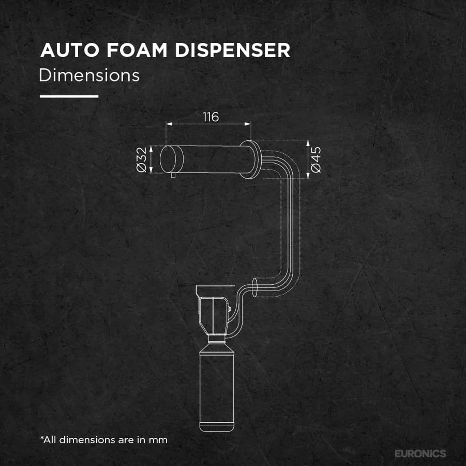 Image of FKSD4W — Auto Foam Soap Dispenser Touch-Free Wall Mounted Foam Dispenser for Commercial & Public Wash Areas