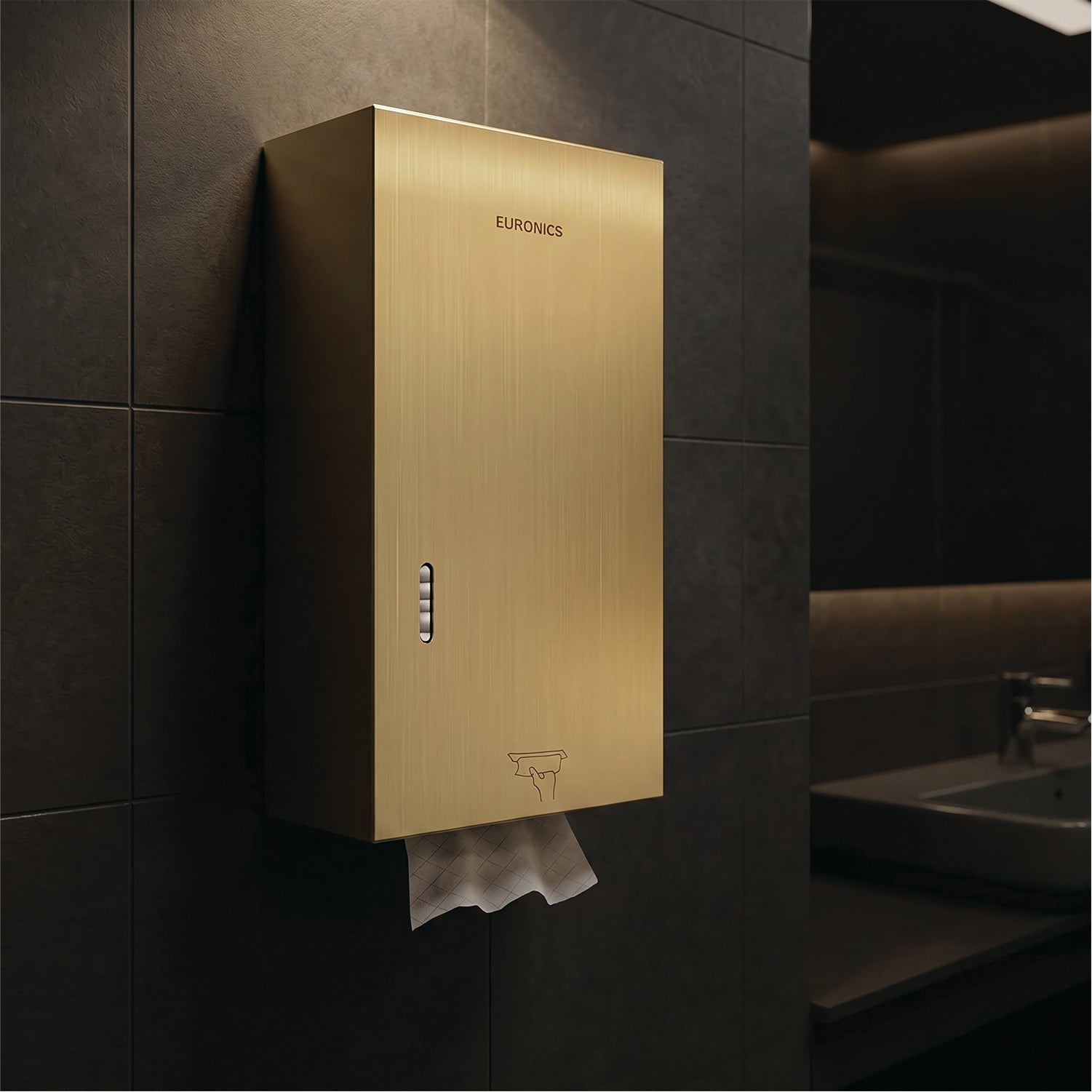 Image of EHBT01 Stainless Steel Folded Tissue Dispenser for WC & Washroom Areas