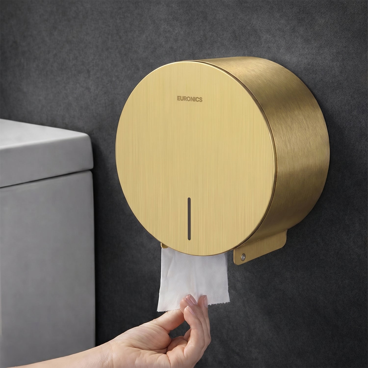 EJ01 Heavy-Duty Stainless Steel Jumbo Roll Dispenser for WC Areas