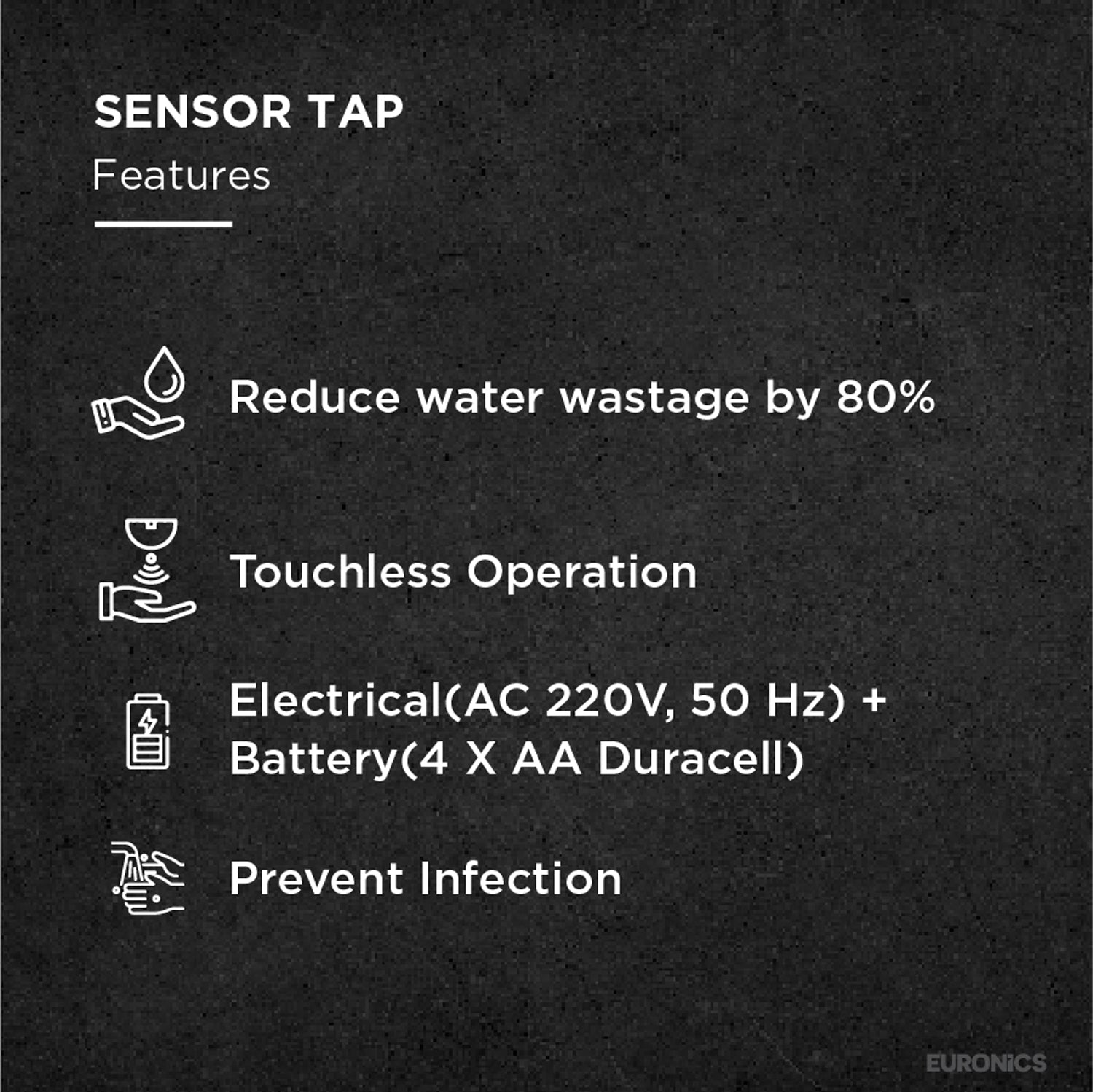 ET08VSBE Curve-Neck Automatic Sensor Faucet with Dual Power