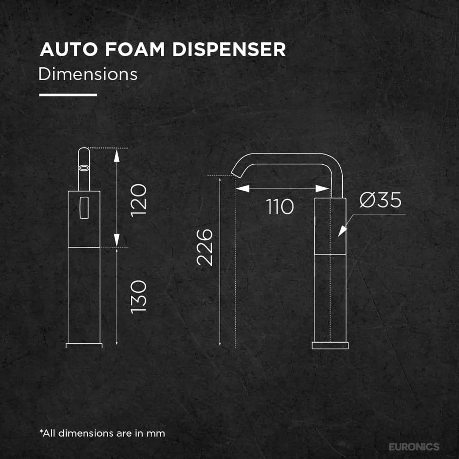 FKSD9L — Auto Foam Soap Dispenser High-Capacity Touch-Free Foam Soap Dispenser for Commercial Wash Areas
