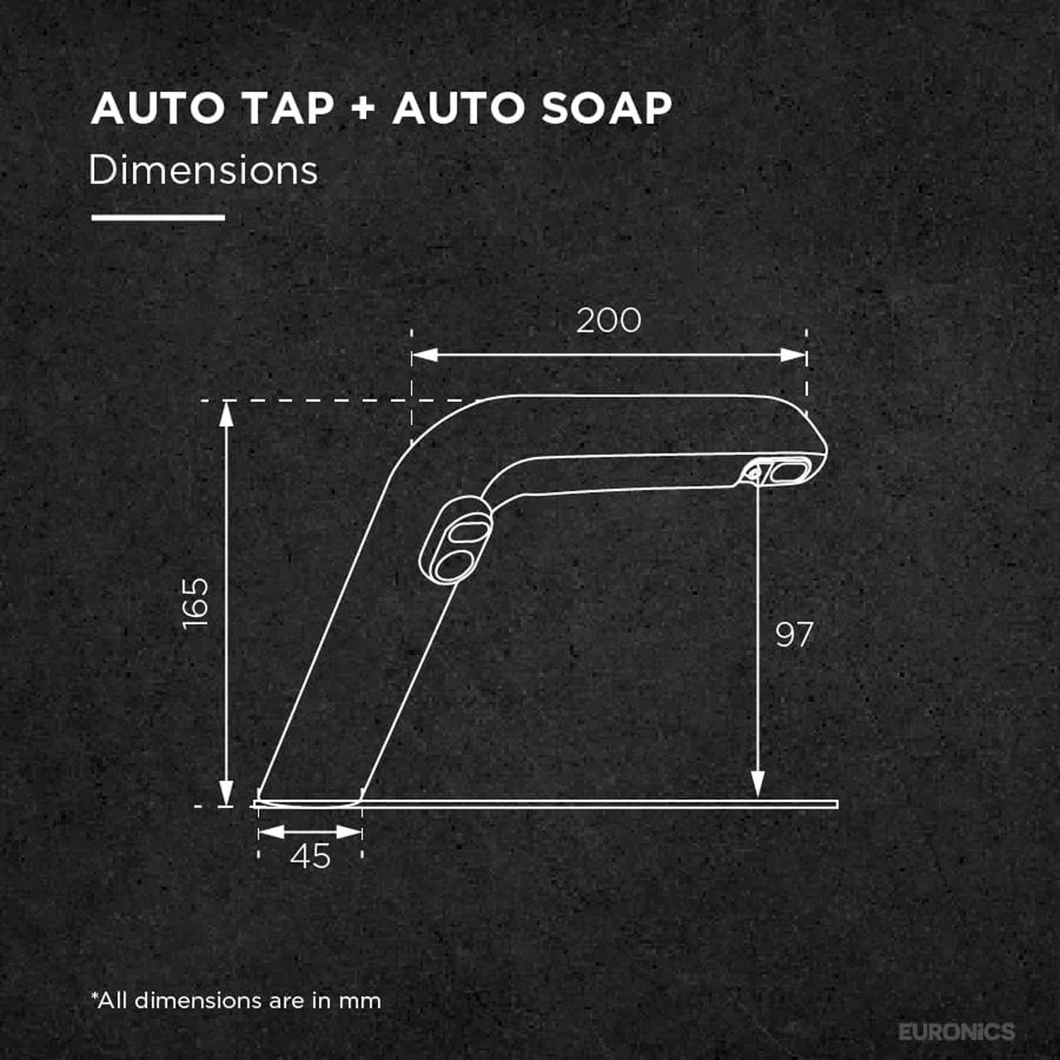 Image of KSDT10 — Auto Tap + Auto Soap Compact Integrated Touch-Free Tap & Soap System for Commercial Washrooms - eur-GKSDT10